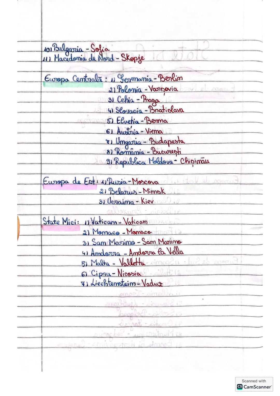 --- OCR Start ---
State si Capitale
Europa de Nord: 11 Norvegia - Oslo
21 Suedia - Stockholm
31 Fimlamda - Helsimki
41 Damemarca - Copenhaga