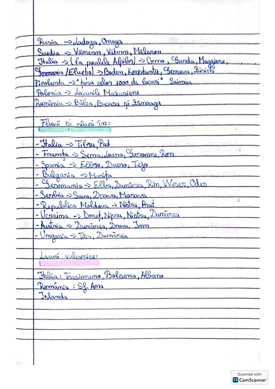 # Hidrografia Europei
Parga - Locul ca lungime si
Volga-locul Zca si debit
Tipuri de scurgere:
-nordic: Peciora (Rusia) Oceamul Anctie
-