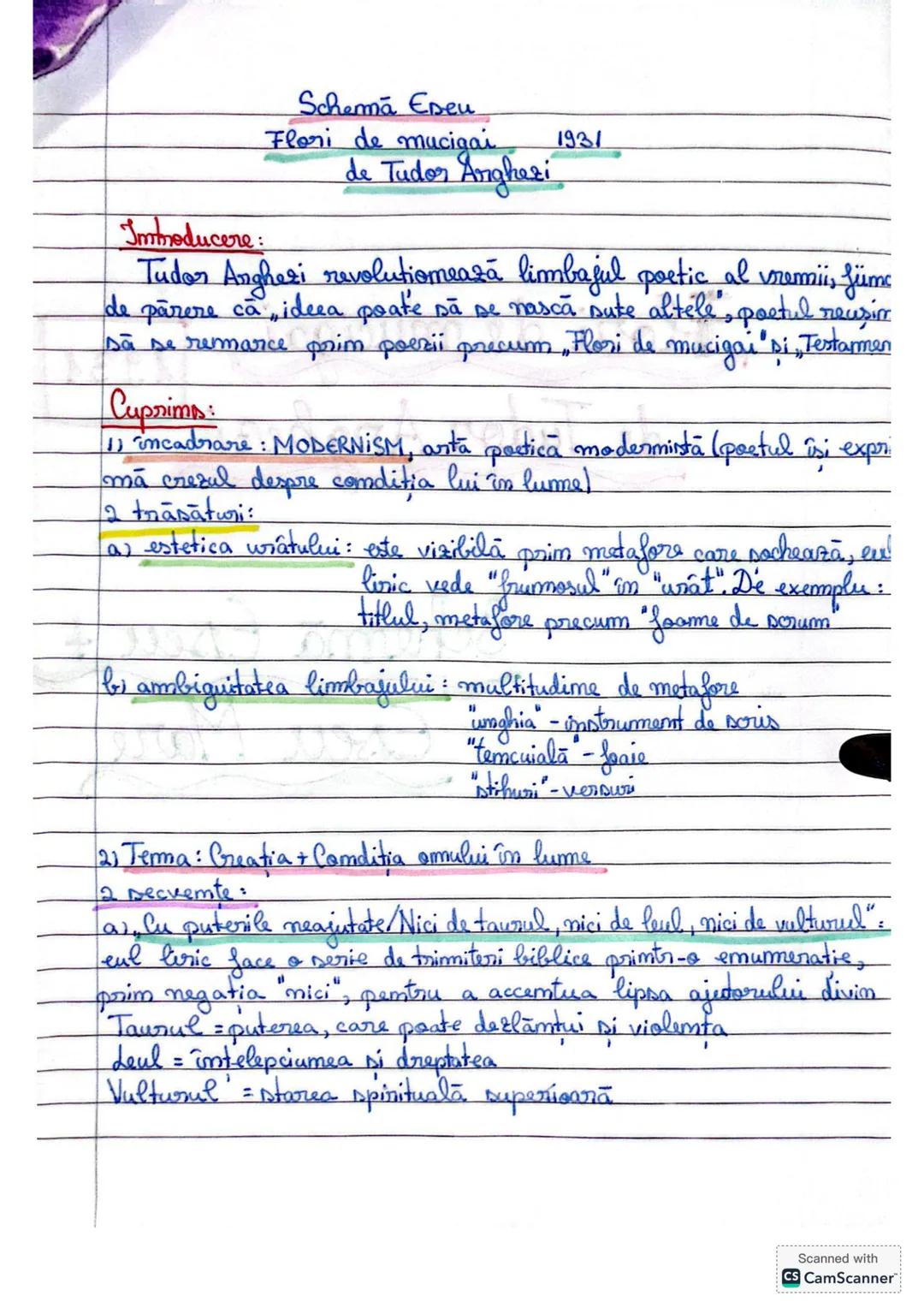 Schema Epeu
Flori de mucigai 1931
de Tudor Arghezi
Imbroducere:
Tudor Angheri revolutiomează limbajul poetic al vremii, füms
de părere că i