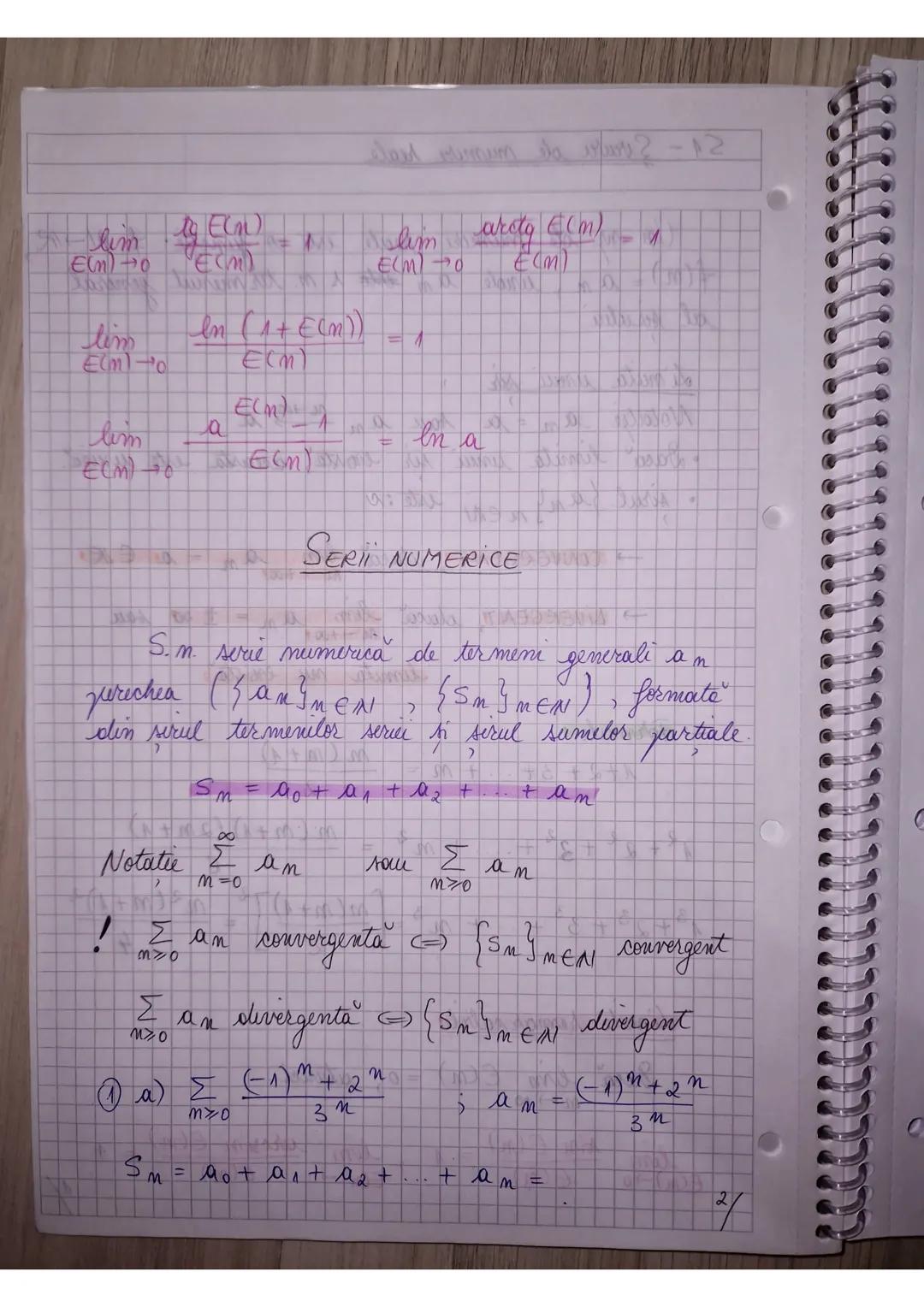 --- OCR Start ---
C
S1- Şururi de numire reale
f
Un sir de mumere reale este o functie $f:N \to \mathbb{R}$,
f(m)=0x , unde $a_{m}$ aute 1.
