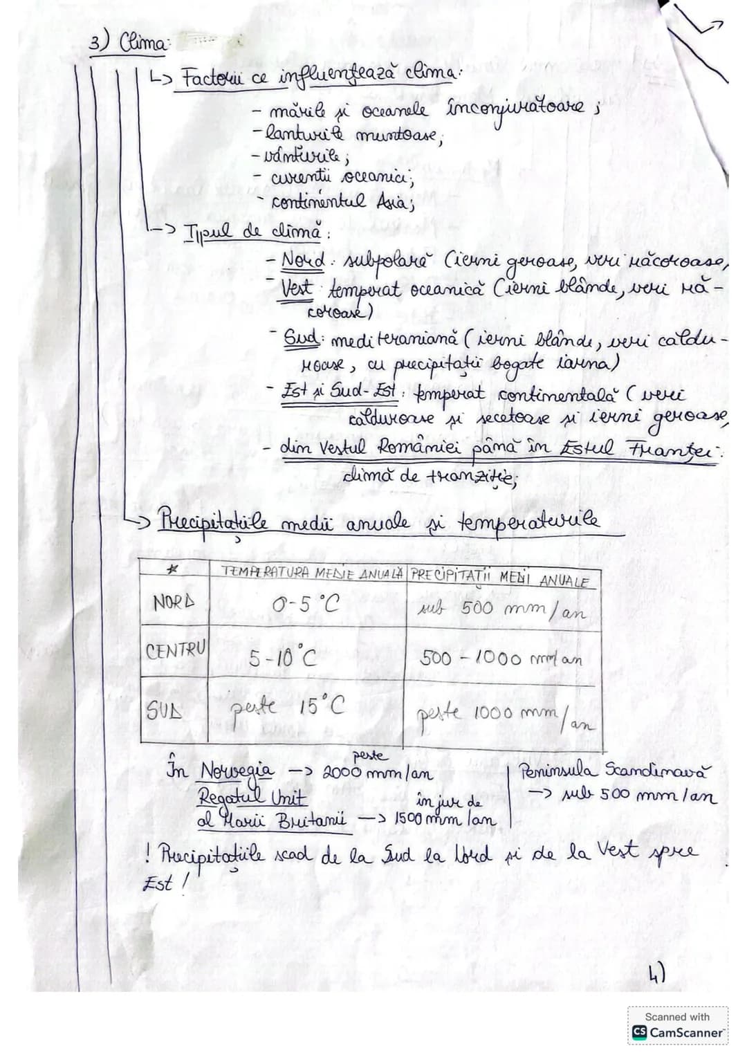 3) Clima
> Factorii ce influentează clima:
- mările si oceanele înconjuratoare;
- lanturi muntoase,
- vanturile,
- curentii oceanici;
- co