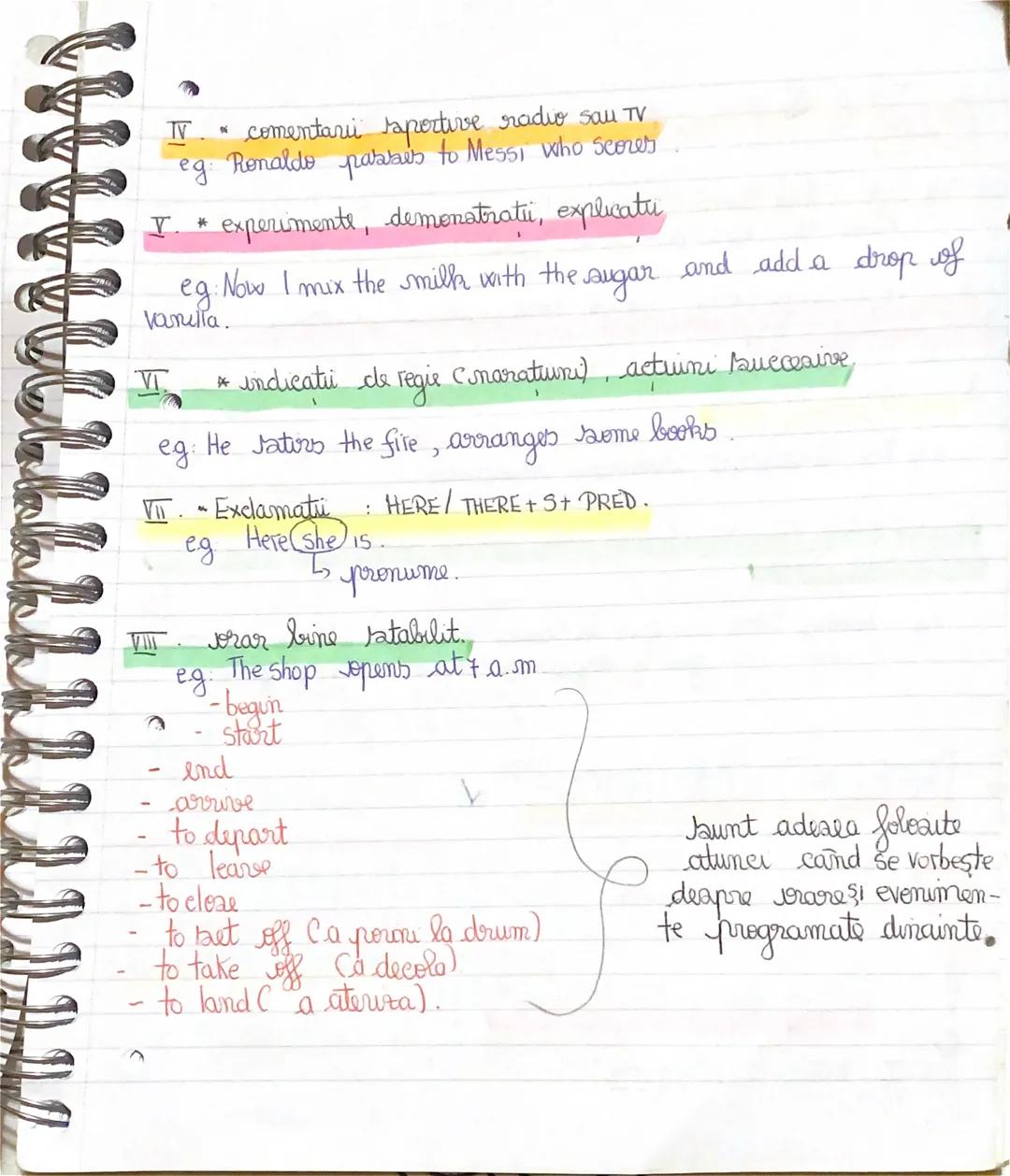 --- OCR Start ---
Present Simple ✓
AFF S+ vb Csles la pers. a-Ⅲ-a).
NEG S+ don't+ vb.
S+ doesn't + vb.
INT D0+5+VB
DOES+S+VB
AV* Elemente de