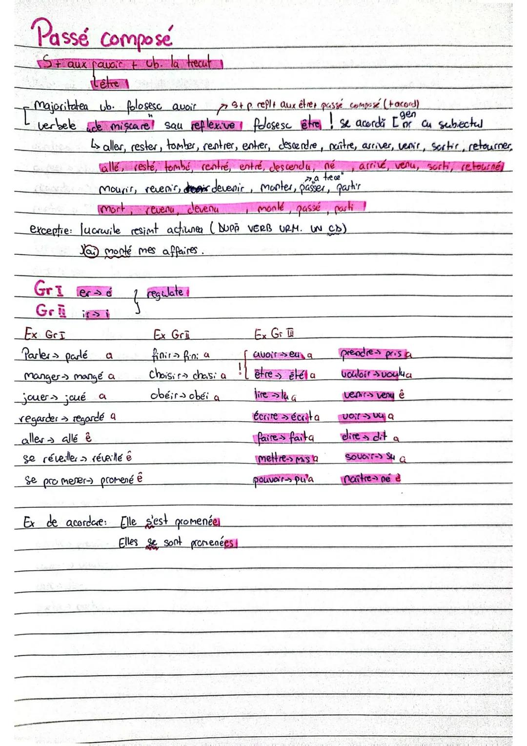 # Passé composé
iS+ aux pavoir & ub. la trecut 1
Lêtre
Majoritatea ub. folosesc avoir Stp. replt aux êtrer passé composé (tacord)
[gen
I ve