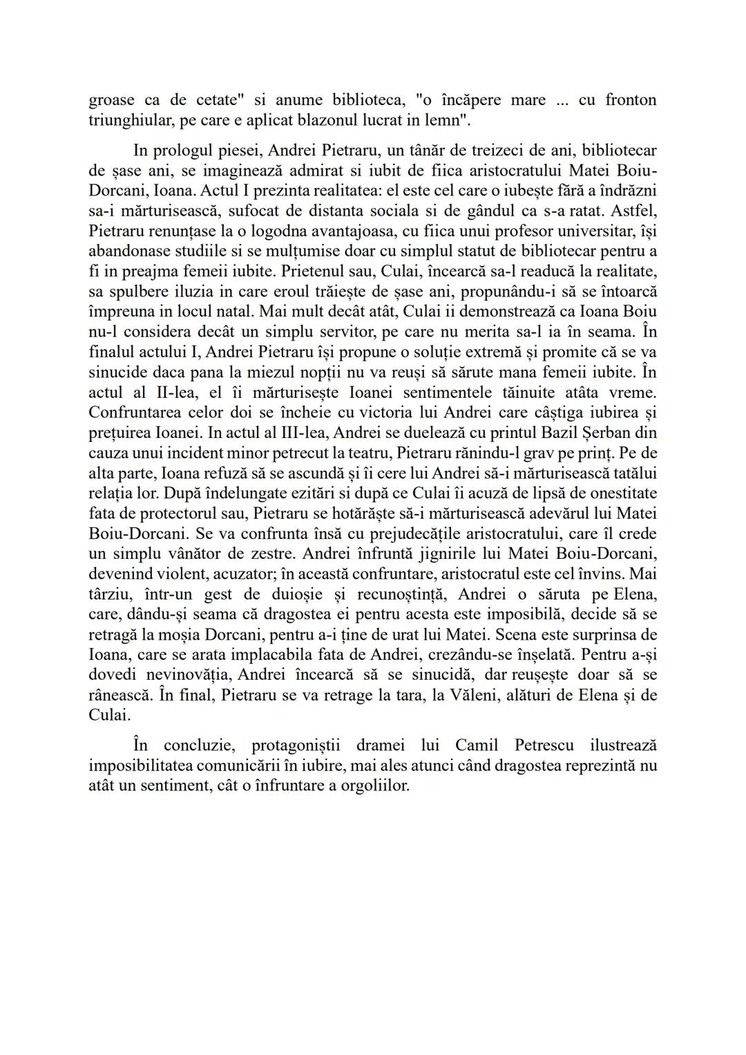 # ,,Suflete tari" (1922/1925), Camil Petrescu
- Particularitățile unei drame -
Reprezentată pe scena Teatrului Naţional din Bucureşti în 1
