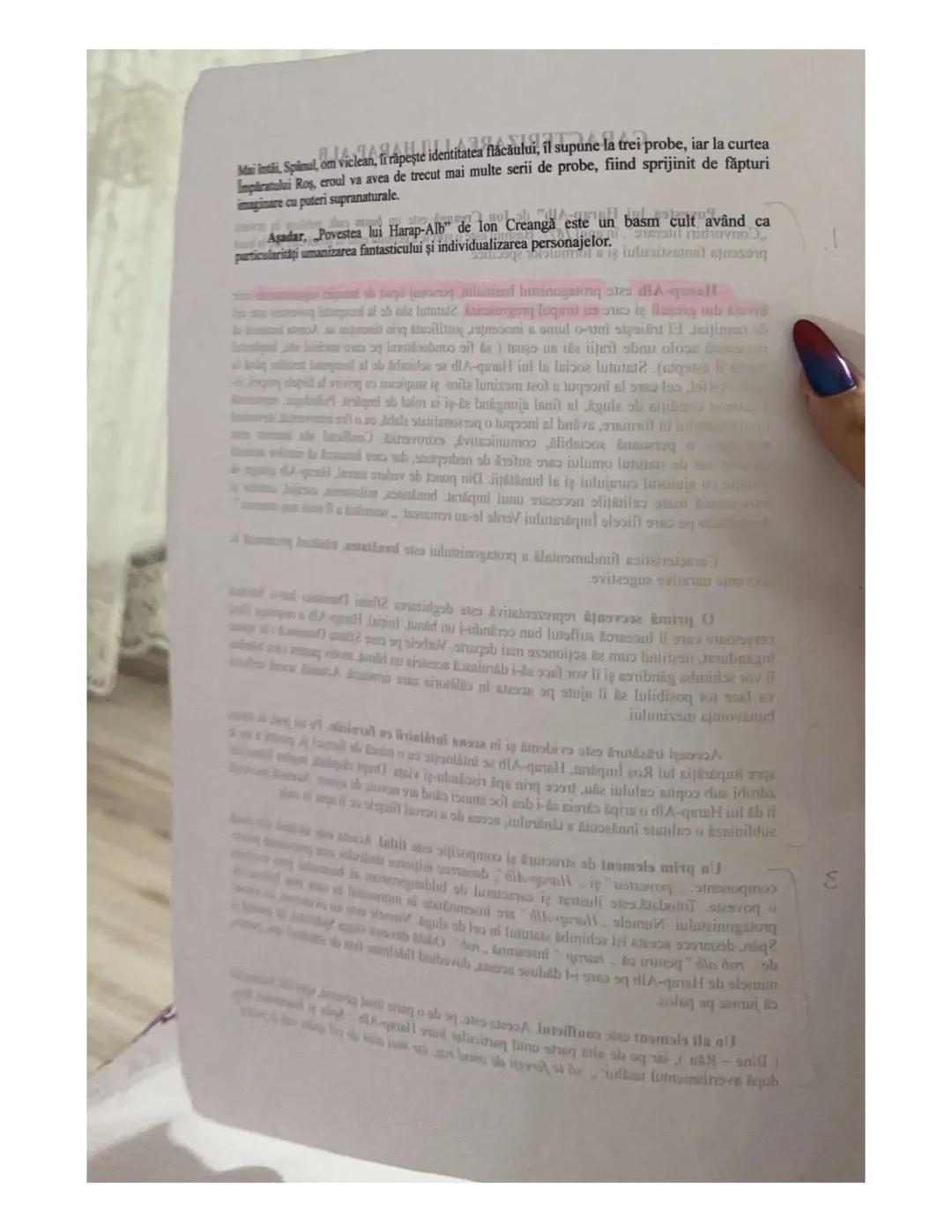 # CARACTERIZAREA LUI HARAP-ALB
1.
„Povestea lui Harap-Alb" de Ion Creangă este un basm cult, publicat în revista
„Convorbiri literare", în