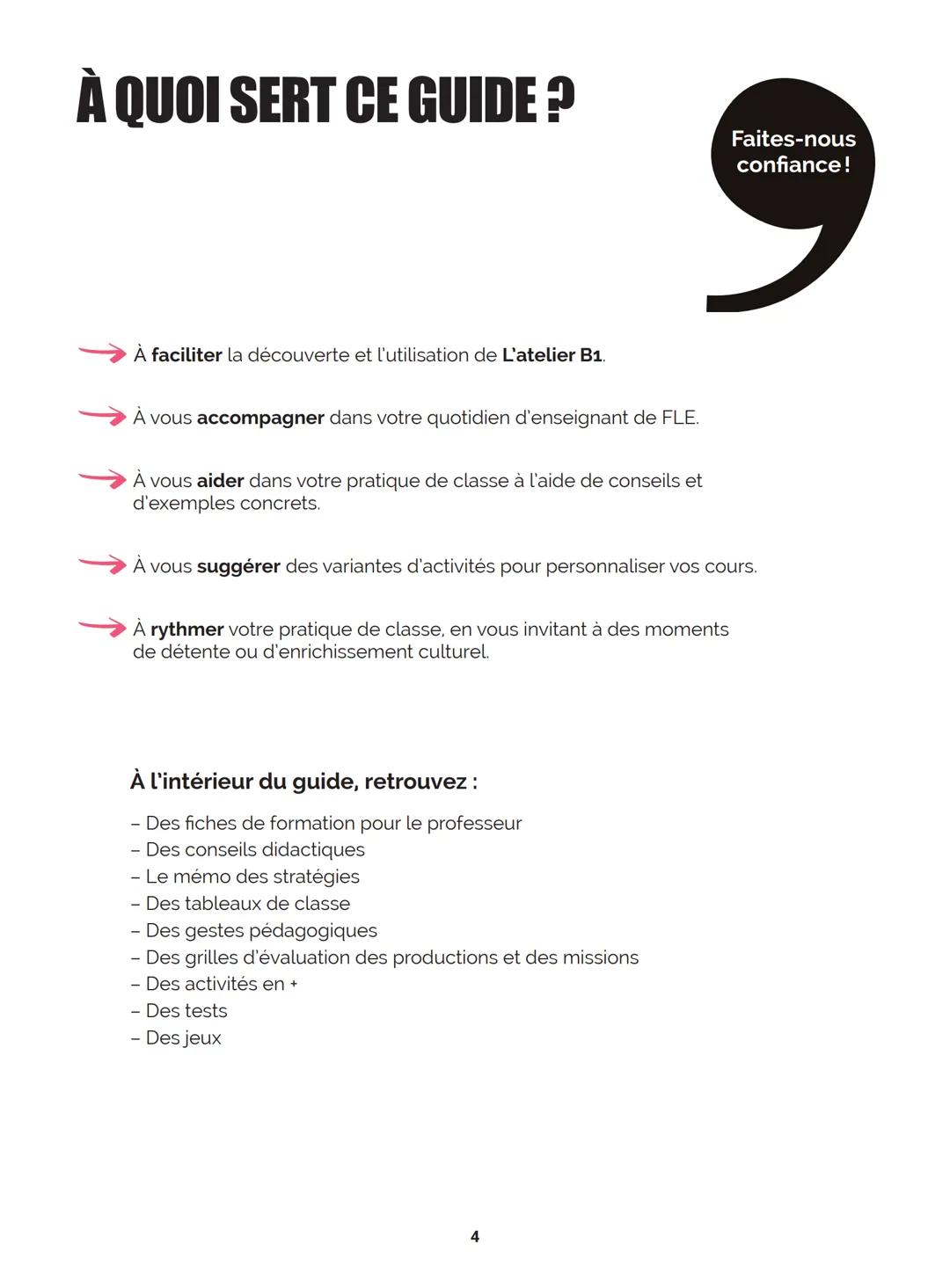 Agir
Coopérer
Apprendre
L'atelier
Méthode
de Français
B1
GUIDE PRATIQUE DE CLASSE
didier
Français Langue Étrangère Agir
Coopérer
Apprendre