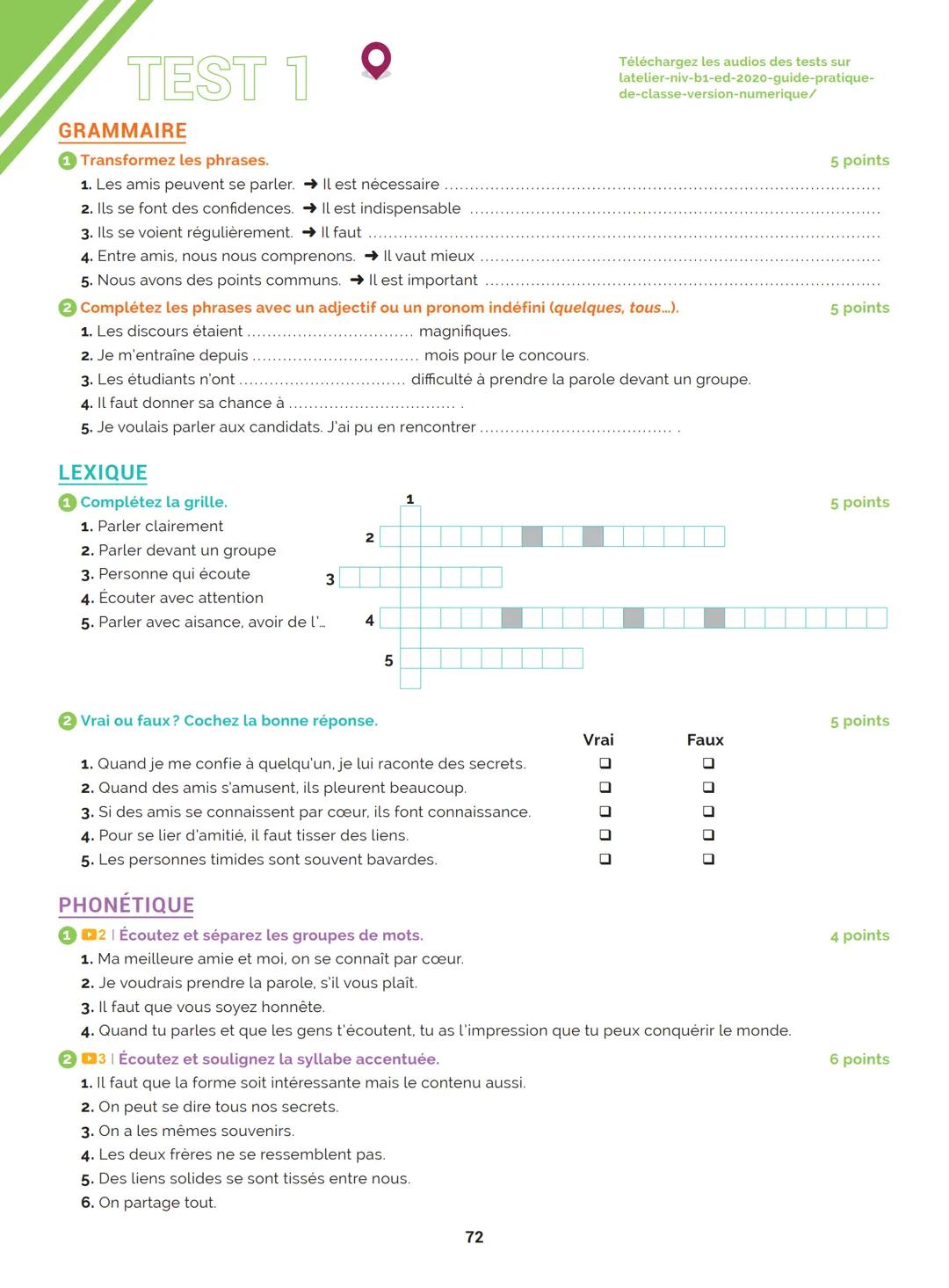 Agir
Coopérer
Apprendre
L'atelier
Méthode
de Français
B1
GUIDE PRATIQUE DE CLASSE
didier
Français Langue Étrangère Agir
Coopérer
Apprendre