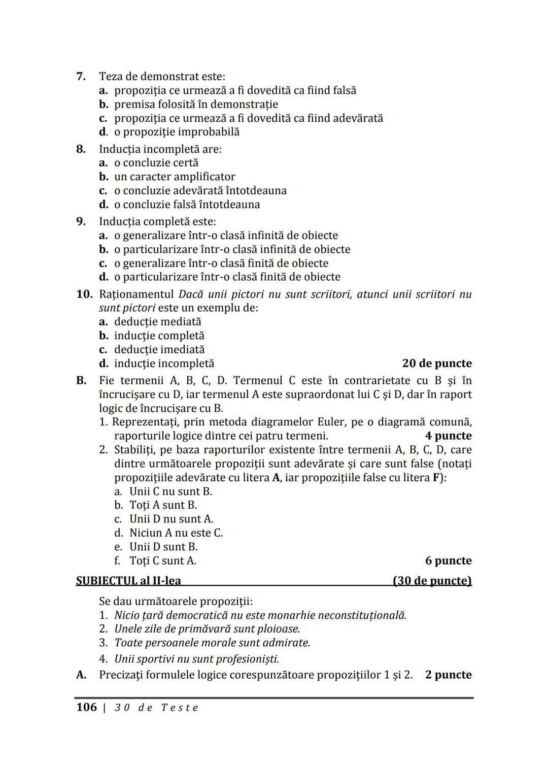 Florin IORGA
Marcel RUS
LOGICĂ, ARGUMENTARE
ȘI COMUNICARE
GHID COMPLET pentru Bacalaureat
➤ Sinteze teoretice
➤ 30 de teste
➤ Bareme şi rezo