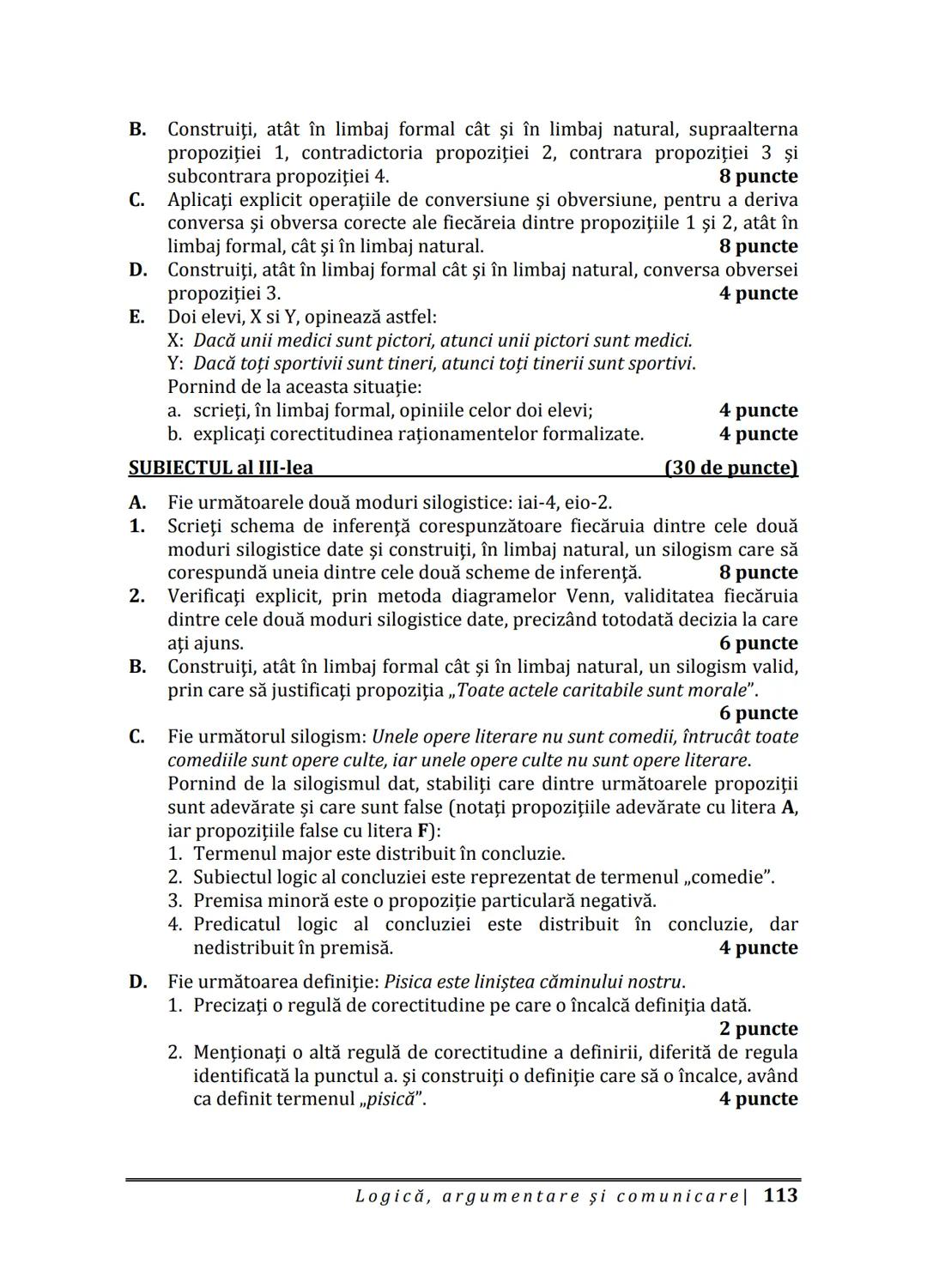 Florin IORGA
Marcel RUS
LOGICĂ, ARGUMENTARE
ȘI COMUNICARE
GHID COMPLET pentru Bacalaureat
➤ Sinteze teoretice
➤ 30 de teste
➤ Bareme şi rezo