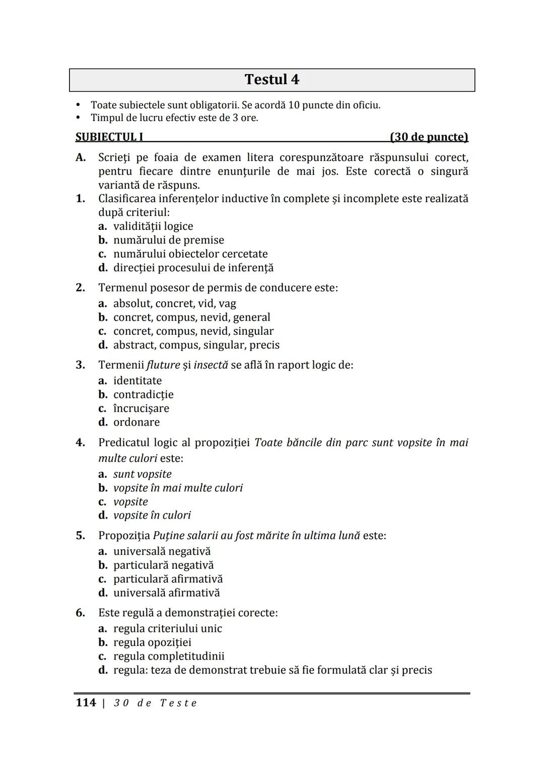Florin IORGA
Marcel RUS
LOGICĂ, ARGUMENTARE
ȘI COMUNICARE
GHID COMPLET pentru Bacalaureat
➤ Sinteze teoretice
➤ 30 de teste
➤ Bareme şi rezo