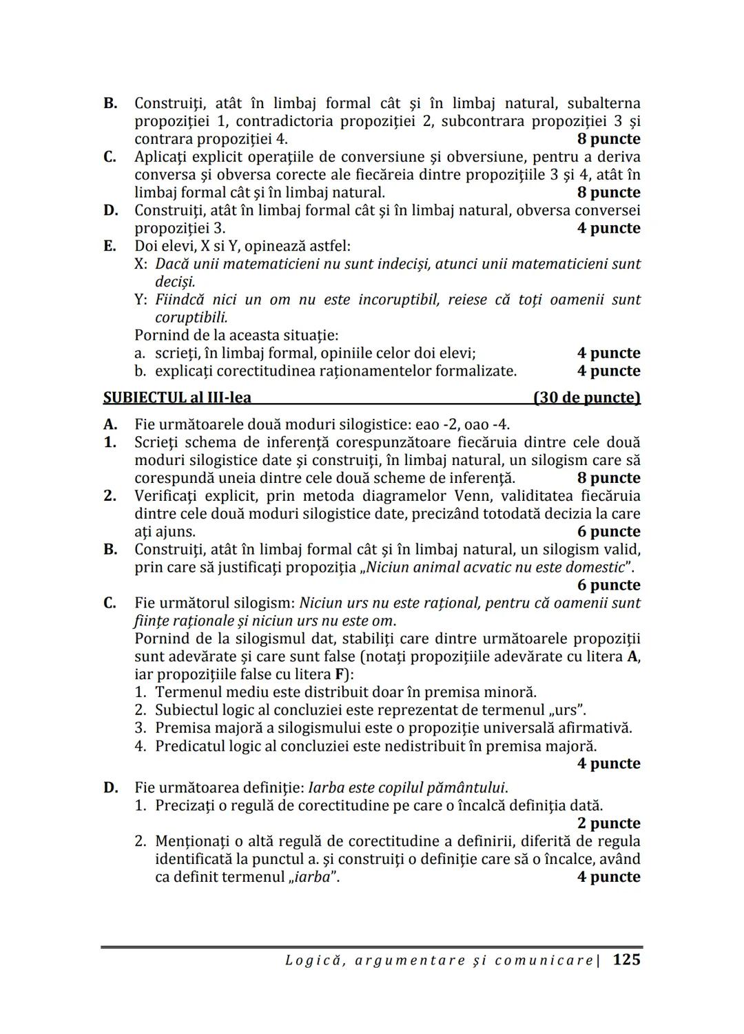 Florin IORGA
Marcel RUS
LOGICĂ, ARGUMENTARE
ȘI COMUNICARE
GHID COMPLET pentru Bacalaureat
➤ Sinteze teoretice
➤ 30 de teste
➤ Bareme şi rezo