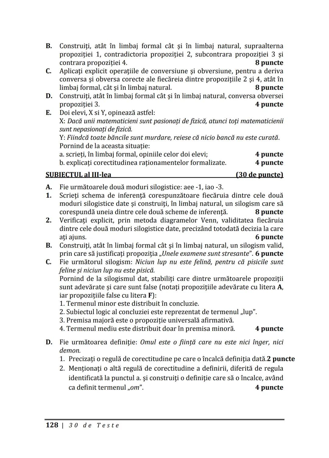 Florin IORGA
Marcel RUS
LOGICĂ, ARGUMENTARE
ȘI COMUNICARE
GHID COMPLET pentru Bacalaureat
➤ Sinteze teoretice
➤ 30 de teste
➤ Bareme şi rezo