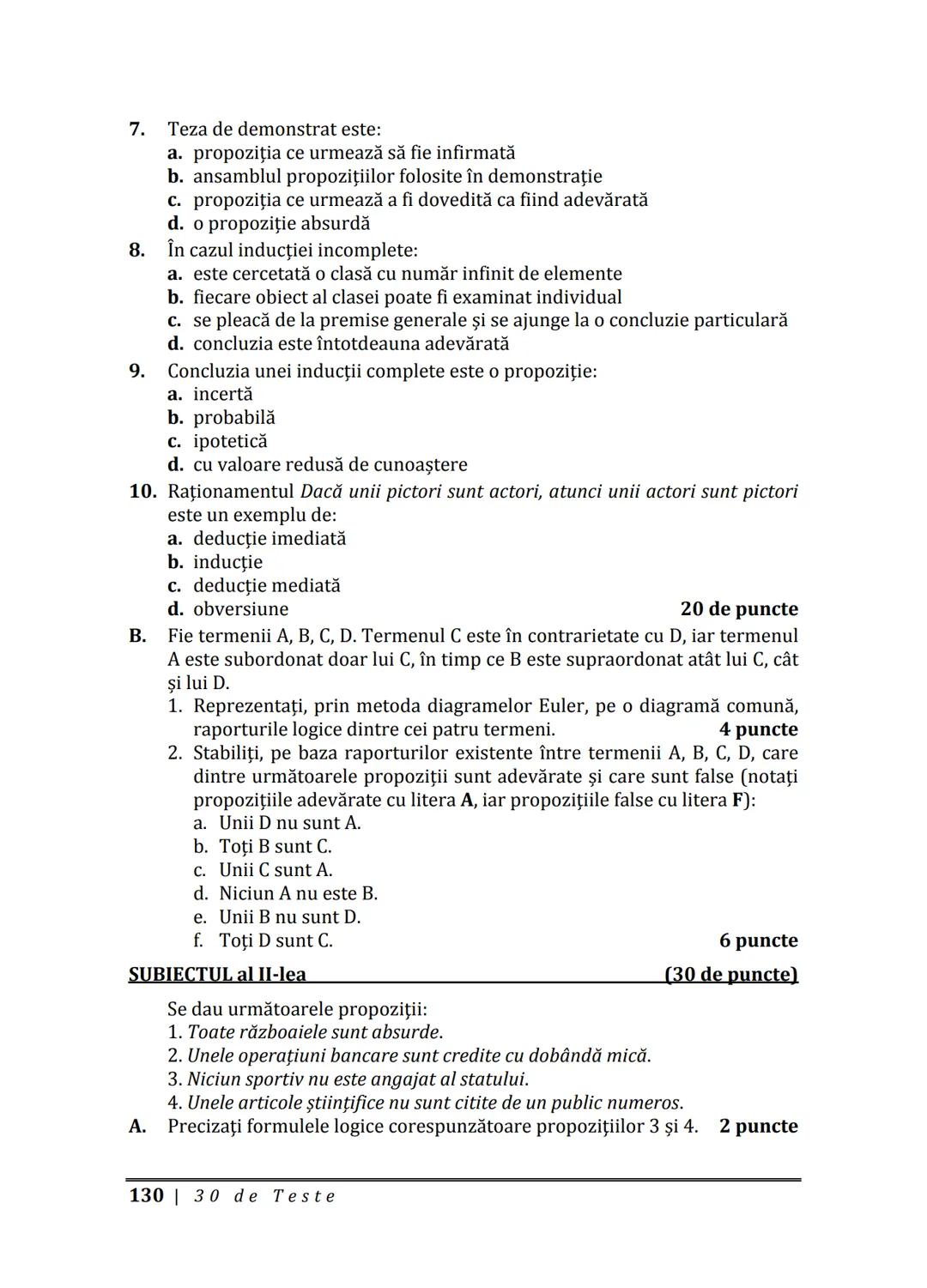 Florin IORGA
Marcel RUS
LOGICĂ, ARGUMENTARE
ȘI COMUNICARE
GHID COMPLET pentru Bacalaureat
➤ Sinteze teoretice
➤ 30 de teste
➤ Bareme şi rezo