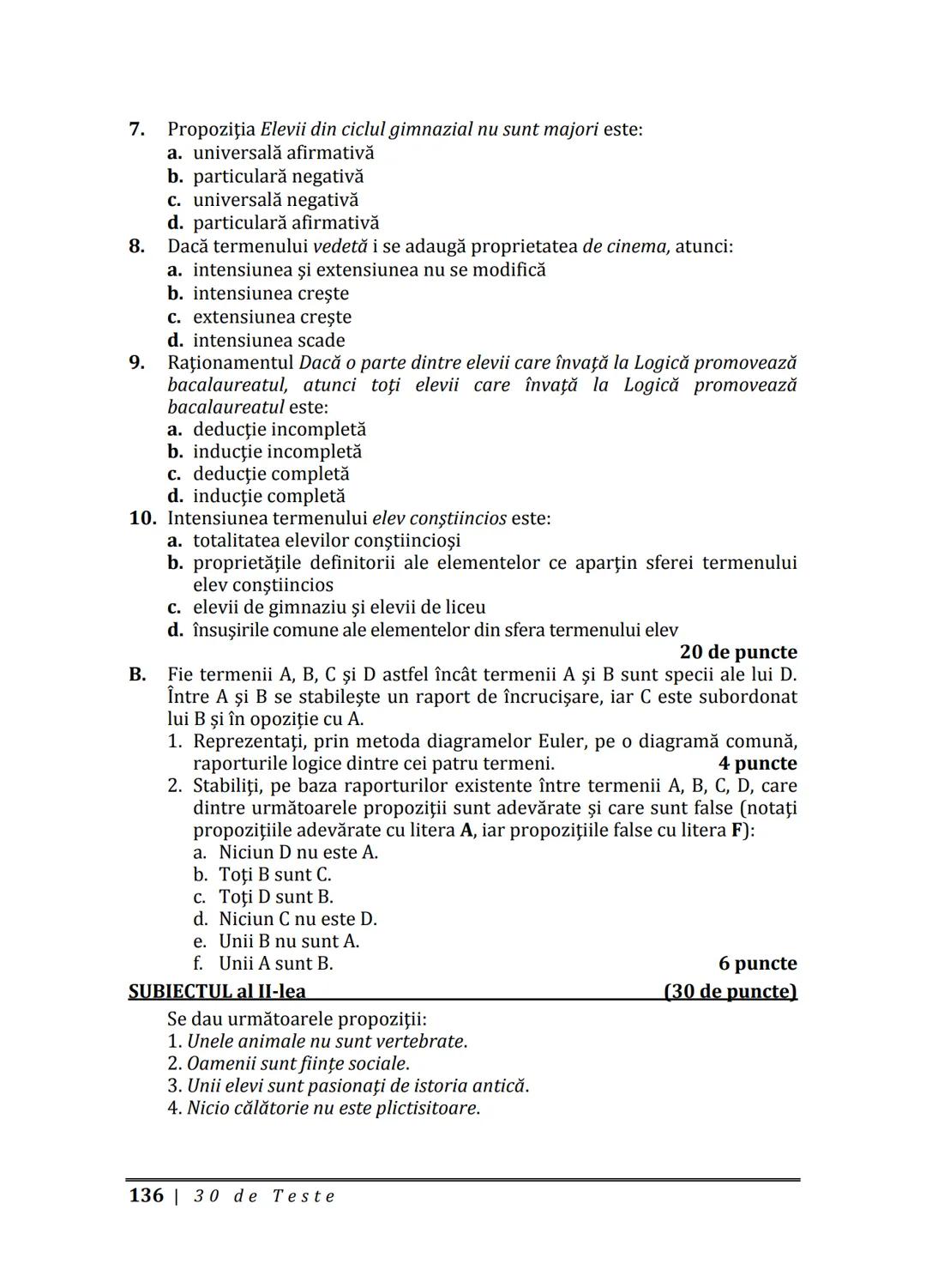 Florin IORGA
Marcel RUS
LOGICĂ, ARGUMENTARE
ȘI COMUNICARE
GHID COMPLET pentru Bacalaureat
➤ Sinteze teoretice
➤ 30 de teste
➤ Bareme şi rezo