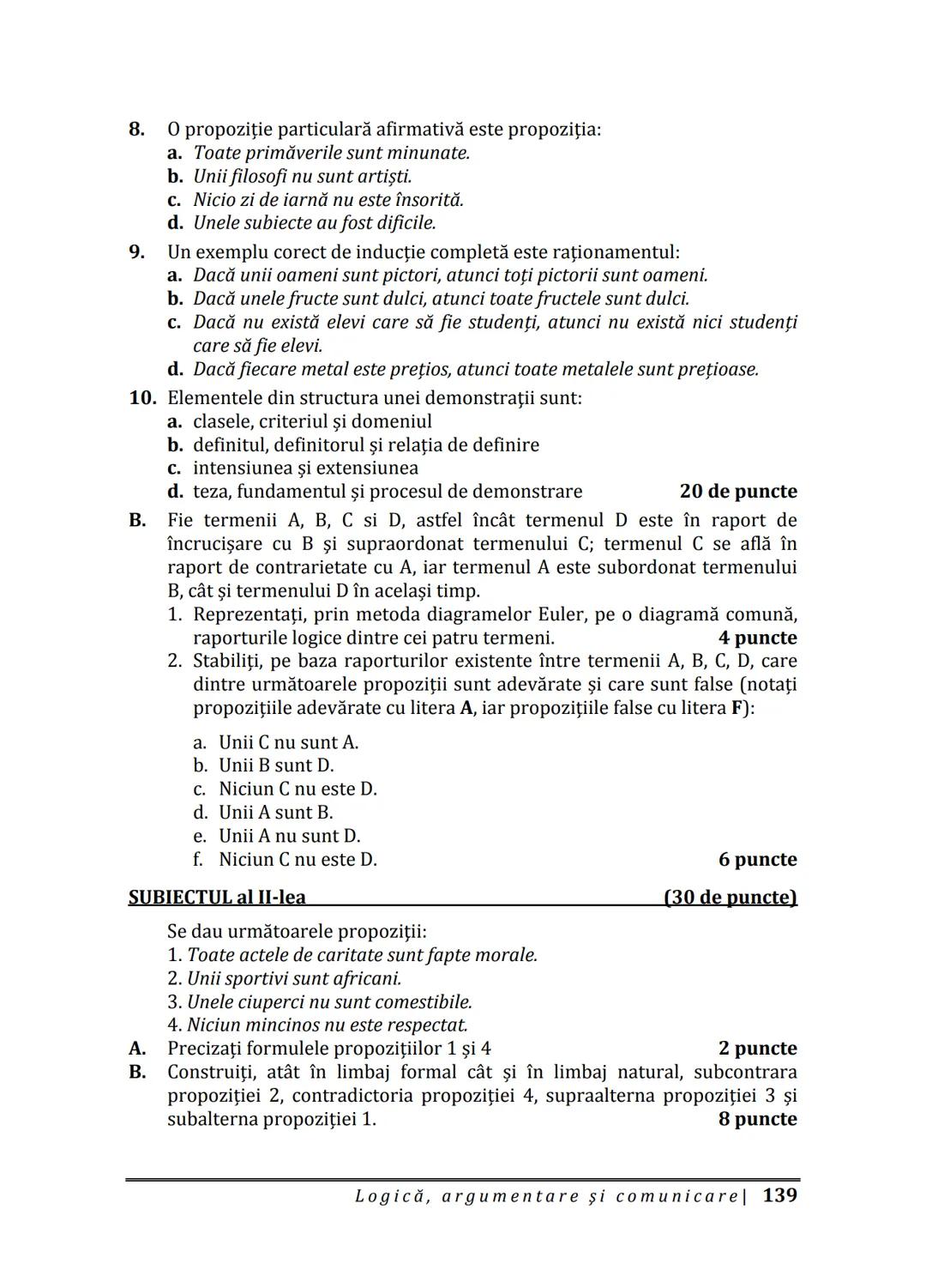Florin IORGA
Marcel RUS
LOGICĂ, ARGUMENTARE
ȘI COMUNICARE
GHID COMPLET pentru Bacalaureat
➤ Sinteze teoretice
➤ 30 de teste
➤ Bareme şi rezo