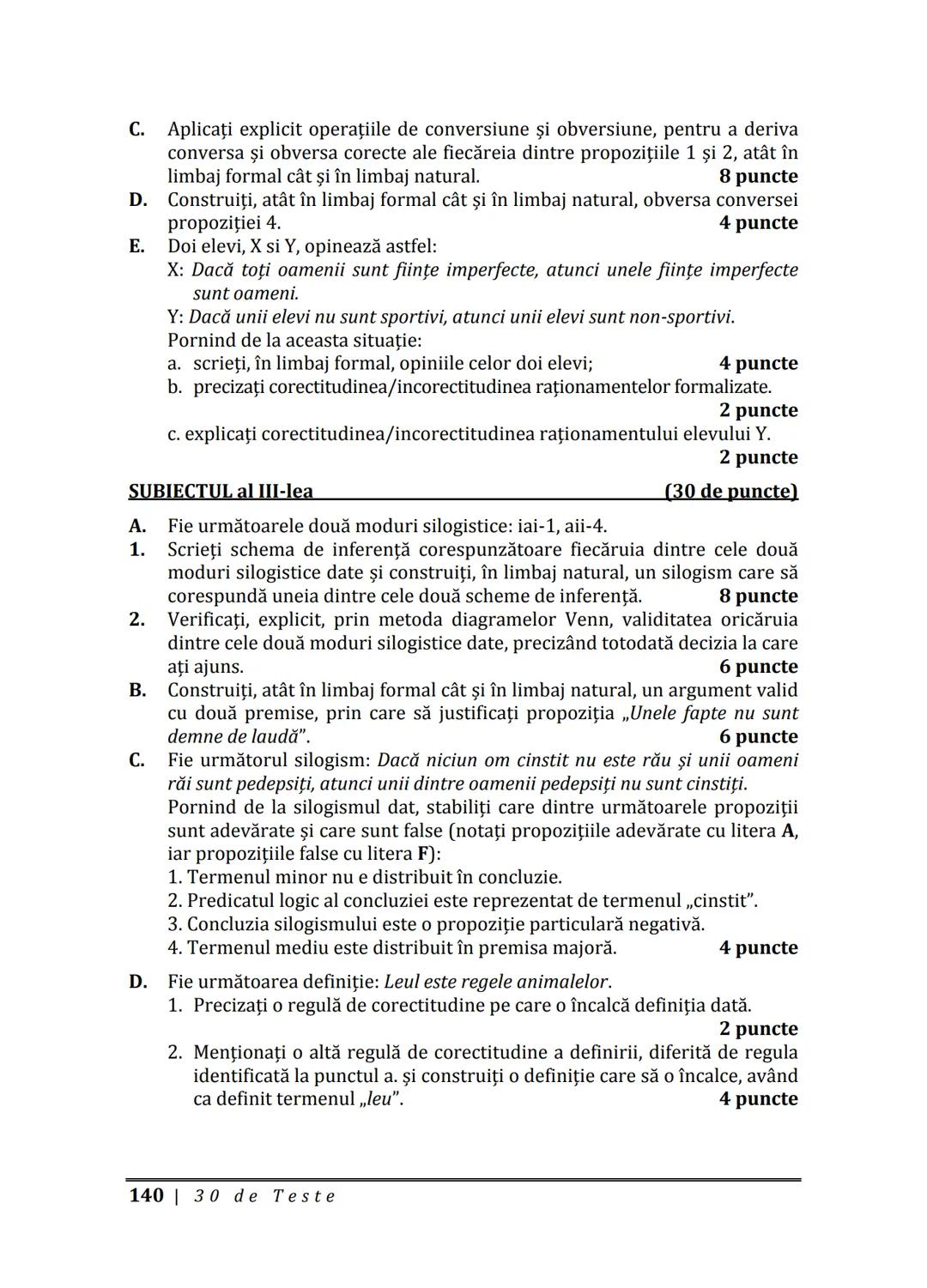 Florin IORGA
Marcel RUS
LOGICĂ, ARGUMENTARE
ȘI COMUNICARE
GHID COMPLET pentru Bacalaureat
➤ Sinteze teoretice
➤ 30 de teste
➤ Bareme şi rezo