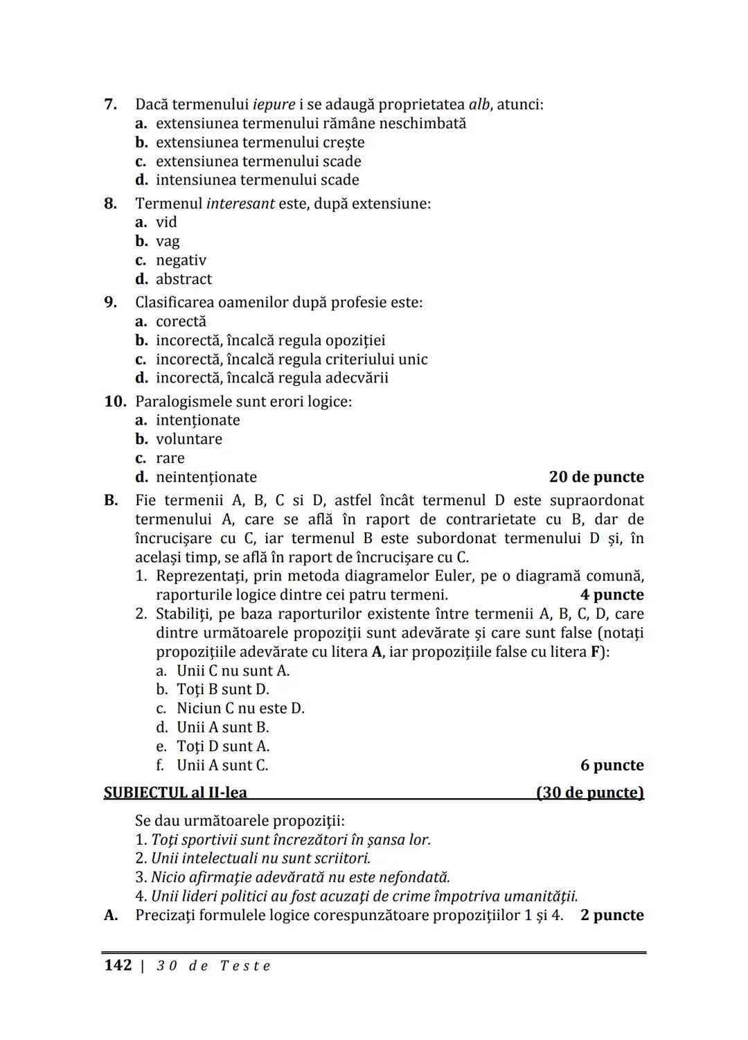 Florin IORGA
Marcel RUS
LOGICĂ, ARGUMENTARE
ȘI COMUNICARE
GHID COMPLET pentru Bacalaureat
➤ Sinteze teoretice
➤ 30 de teste
➤ Bareme şi rezo