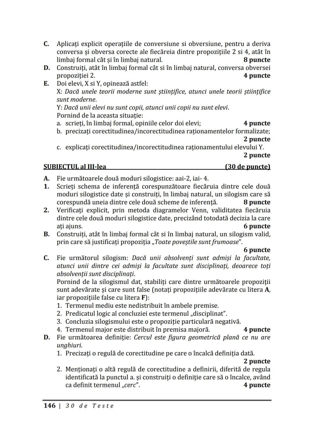 Florin IORGA
Marcel RUS
LOGICĂ, ARGUMENTARE
ȘI COMUNICARE
GHID COMPLET pentru Bacalaureat
➤ Sinteze teoretice
➤ 30 de teste
➤ Bareme şi rezo