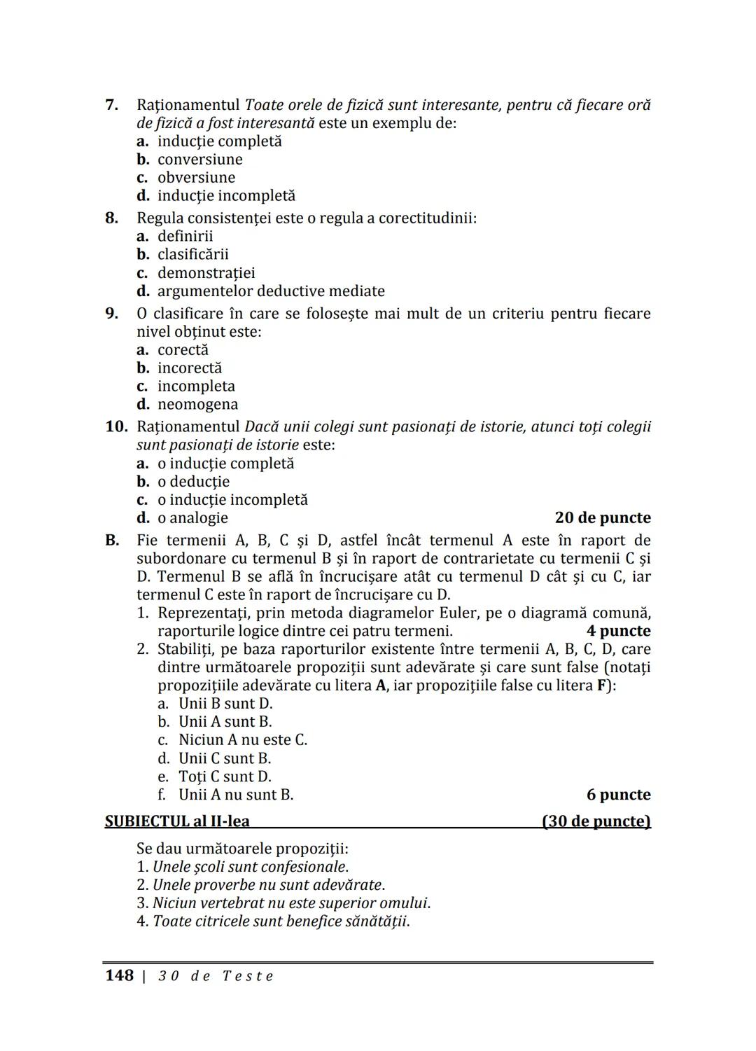 Florin IORGA
Marcel RUS
LOGICĂ, ARGUMENTARE
ȘI COMUNICARE
GHID COMPLET pentru Bacalaureat
➤ Sinteze teoretice
➤ 30 de teste
➤ Bareme şi rezo