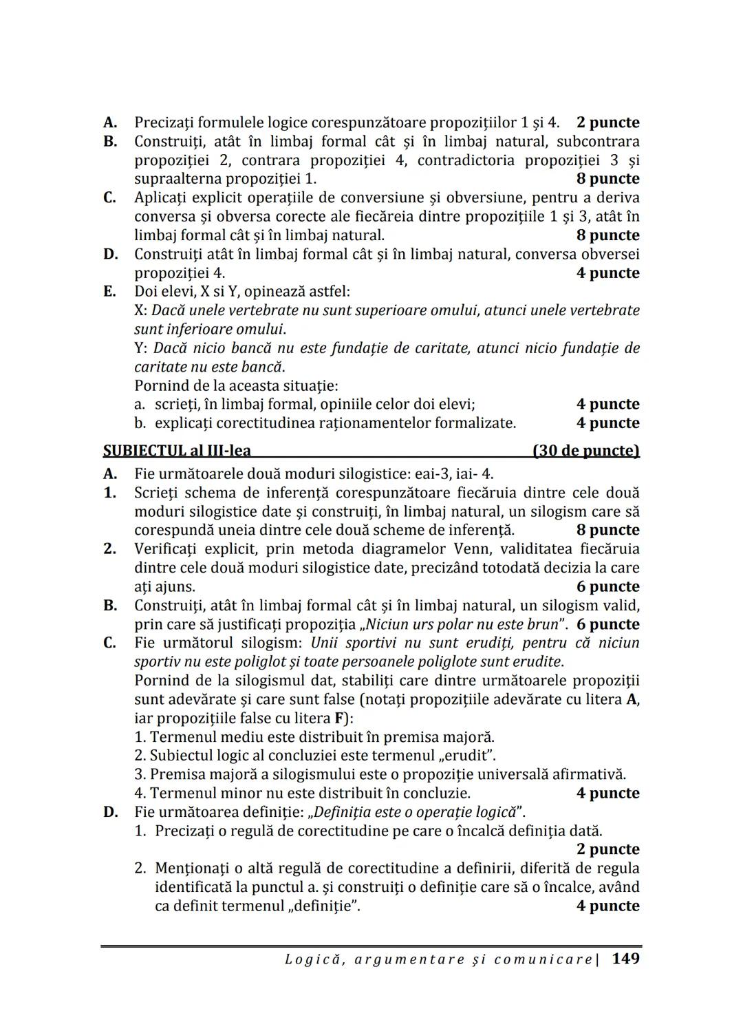 Florin IORGA
Marcel RUS
LOGICĂ, ARGUMENTARE
ȘI COMUNICARE
GHID COMPLET pentru Bacalaureat
➤ Sinteze teoretice
➤ 30 de teste
➤ Bareme şi rezo