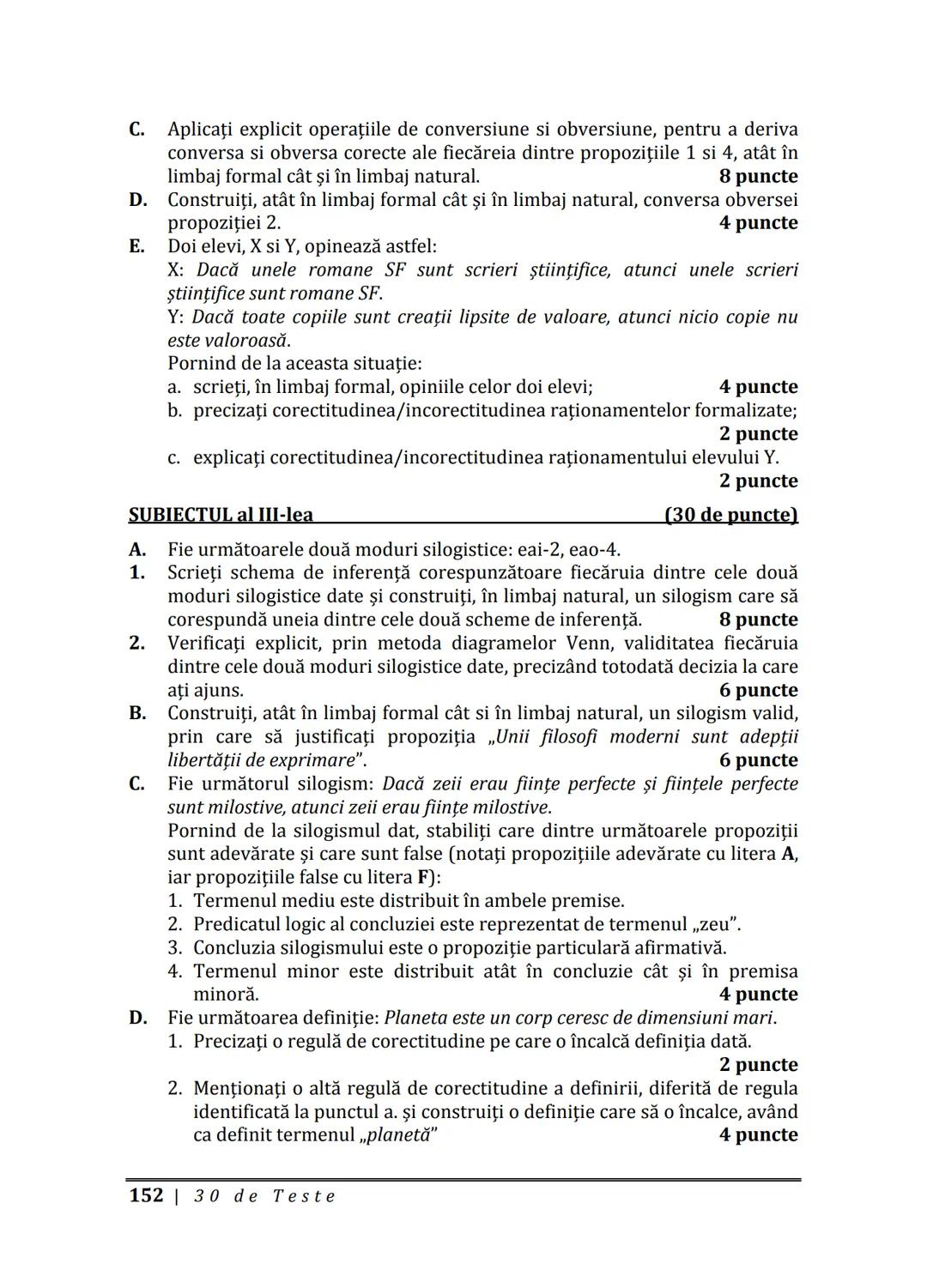 Florin IORGA
Marcel RUS
LOGICĂ, ARGUMENTARE
ȘI COMUNICARE
GHID COMPLET pentru Bacalaureat
➤ Sinteze teoretice
➤ 30 de teste
➤ Bareme şi rezo