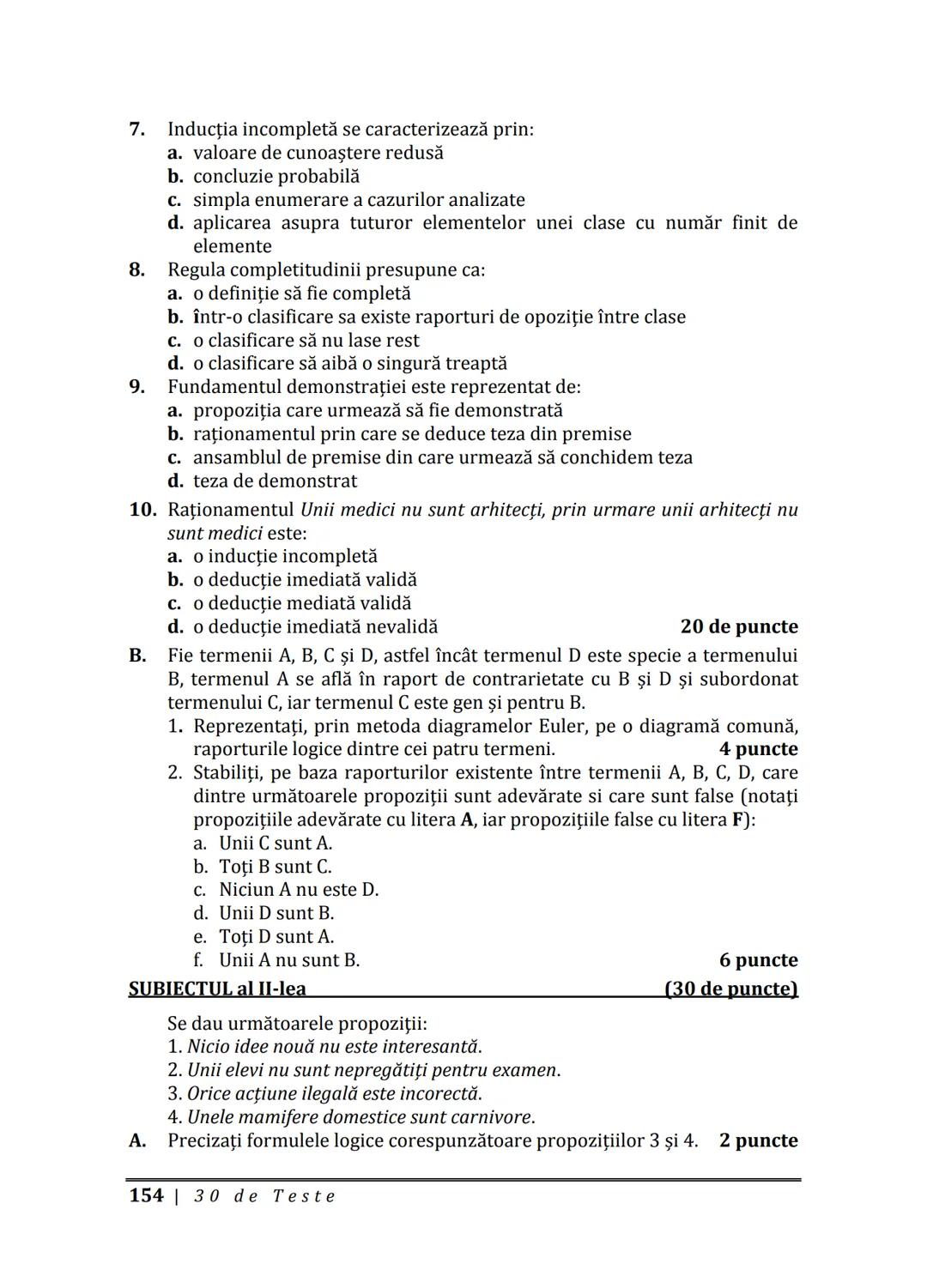 Florin IORGA
Marcel RUS
LOGICĂ, ARGUMENTARE
ȘI COMUNICARE
GHID COMPLET pentru Bacalaureat
➤ Sinteze teoretice
➤ 30 de teste
➤ Bareme şi rezo