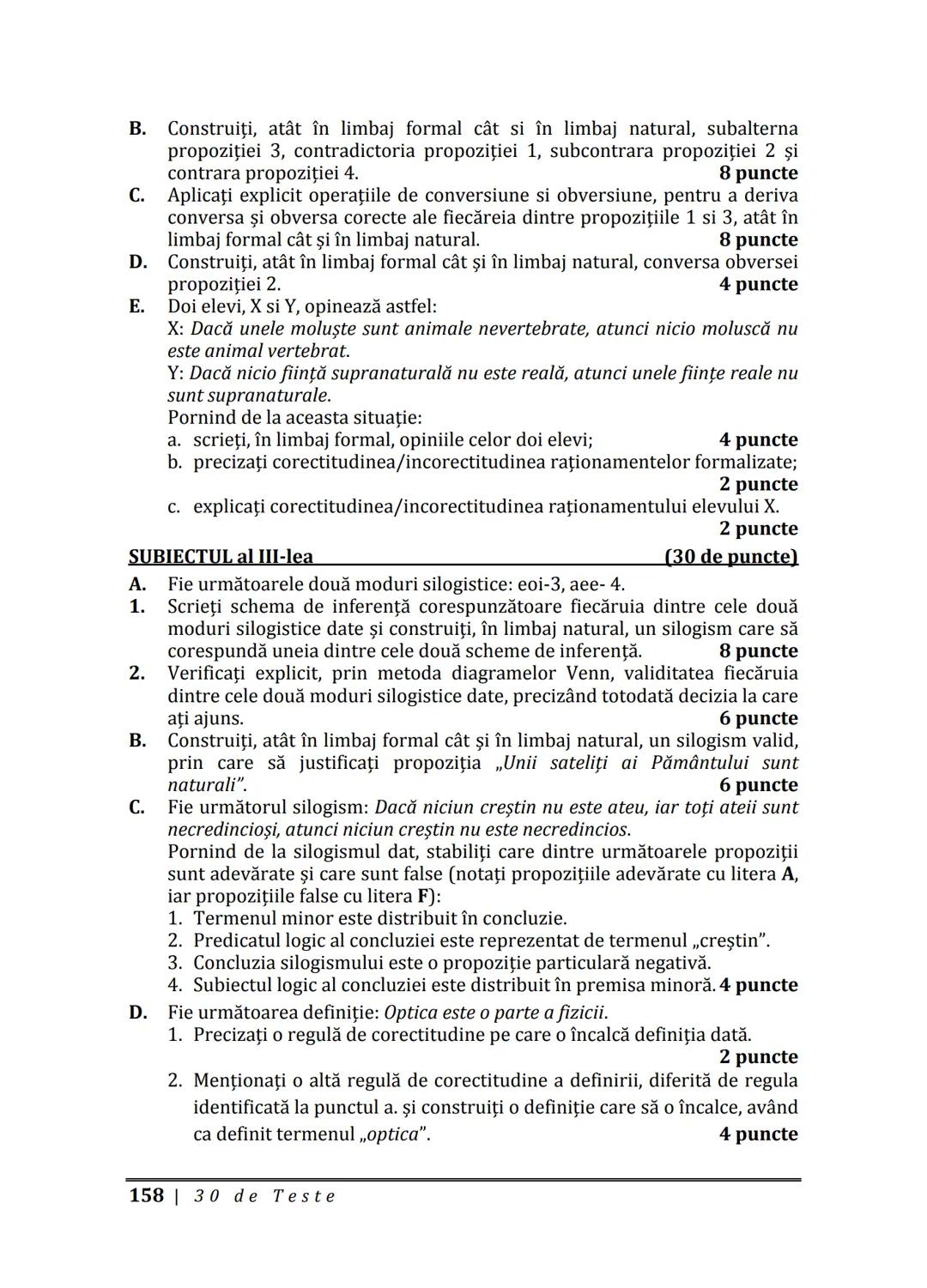 Florin IORGA
Marcel RUS
LOGICĂ, ARGUMENTARE
ȘI COMUNICARE
GHID COMPLET pentru Bacalaureat
➤ Sinteze teoretice
➤ 30 de teste
➤ Bareme şi rezo