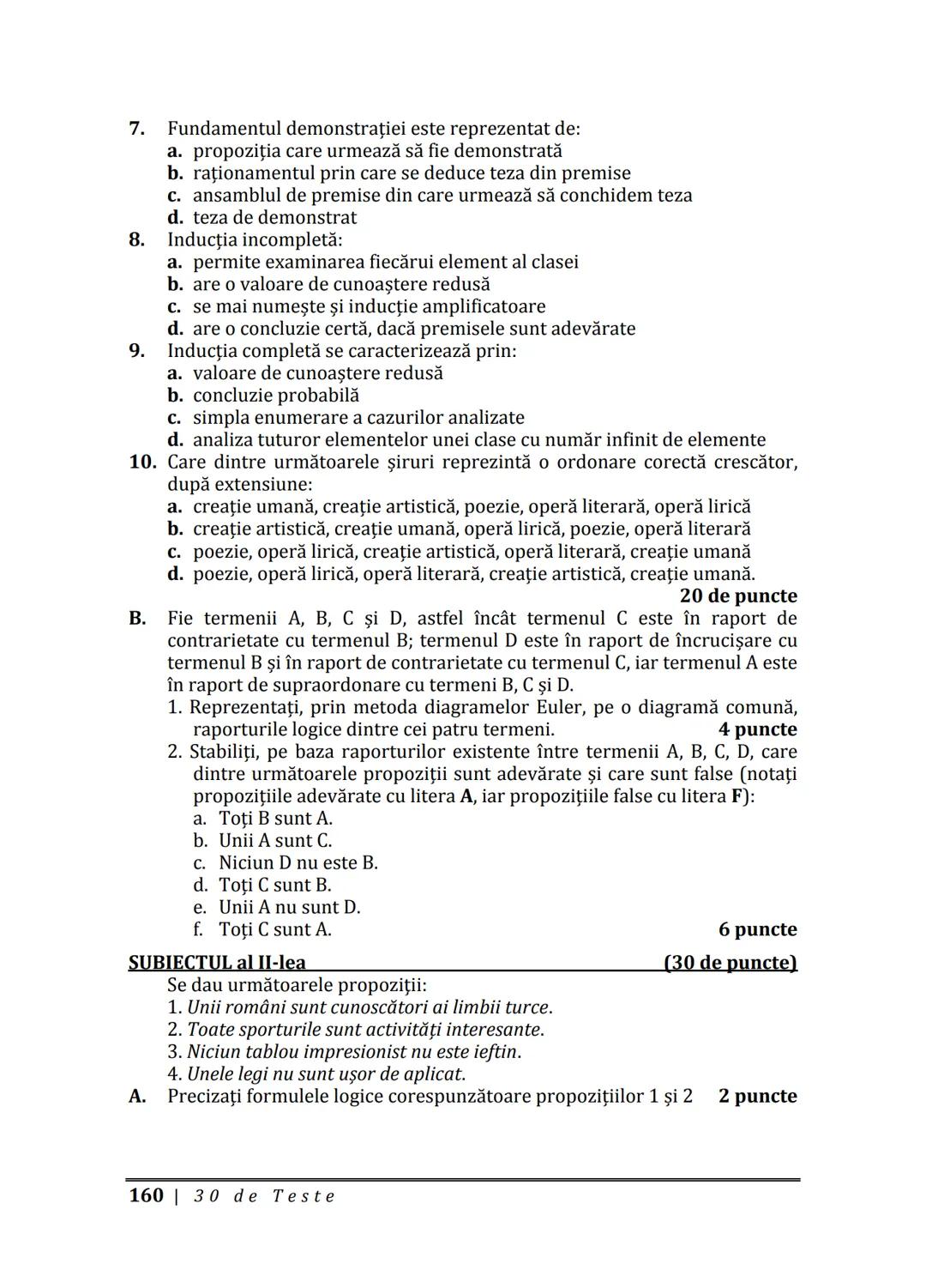 Florin IORGA
Marcel RUS
LOGICĂ, ARGUMENTARE
ȘI COMUNICARE
GHID COMPLET pentru Bacalaureat
➤ Sinteze teoretice
➤ 30 de teste
➤ Bareme şi rezo