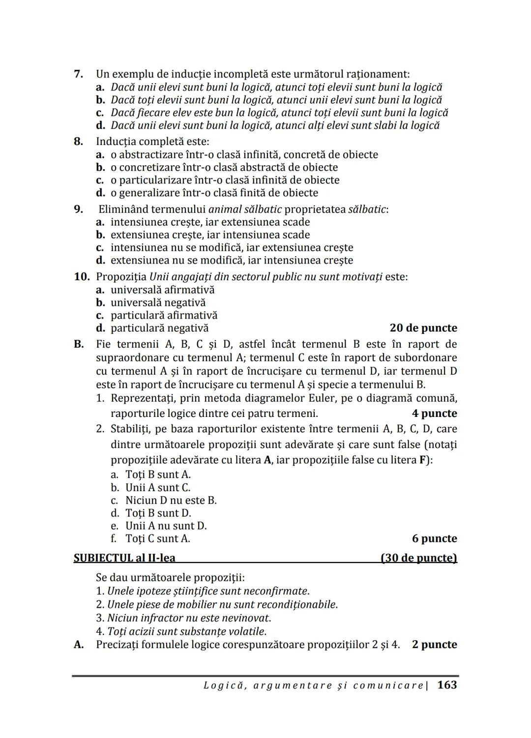 Florin IORGA
Marcel RUS
LOGICĂ, ARGUMENTARE
ȘI COMUNICARE
GHID COMPLET pentru Bacalaureat
➤ Sinteze teoretice
➤ 30 de teste
➤ Bareme şi rezo