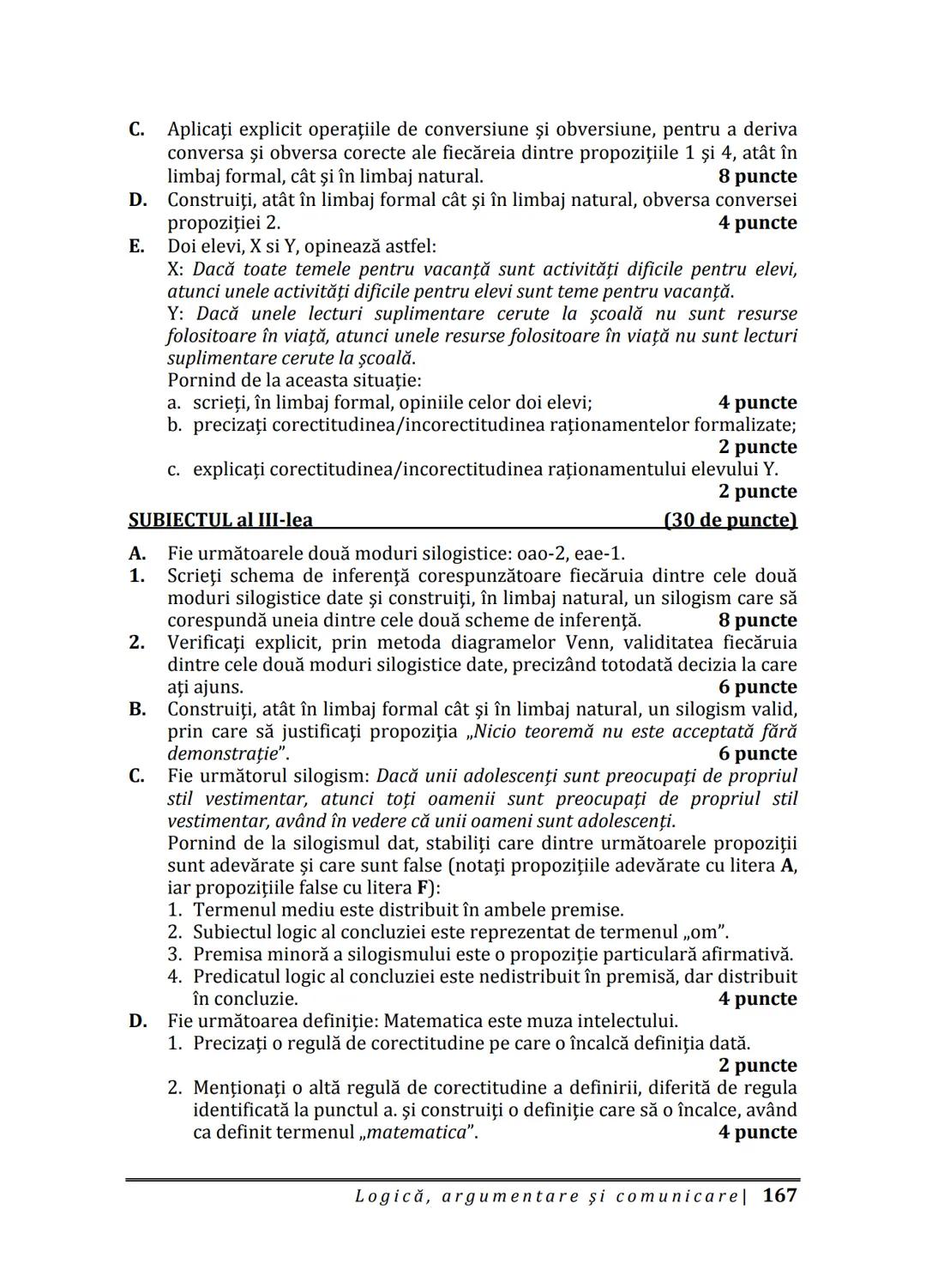 Florin IORGA
Marcel RUS
LOGICĂ, ARGUMENTARE
ȘI COMUNICARE
GHID COMPLET pentru Bacalaureat
➤ Sinteze teoretice
➤ 30 de teste
➤ Bareme şi rezo