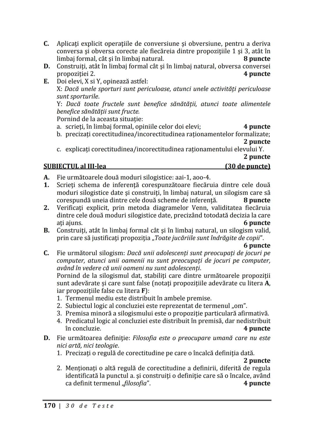Florin IORGA
Marcel RUS
LOGICĂ, ARGUMENTARE
ȘI COMUNICARE
GHID COMPLET pentru Bacalaureat
➤ Sinteze teoretice
➤ 30 de teste
➤ Bareme şi rezo