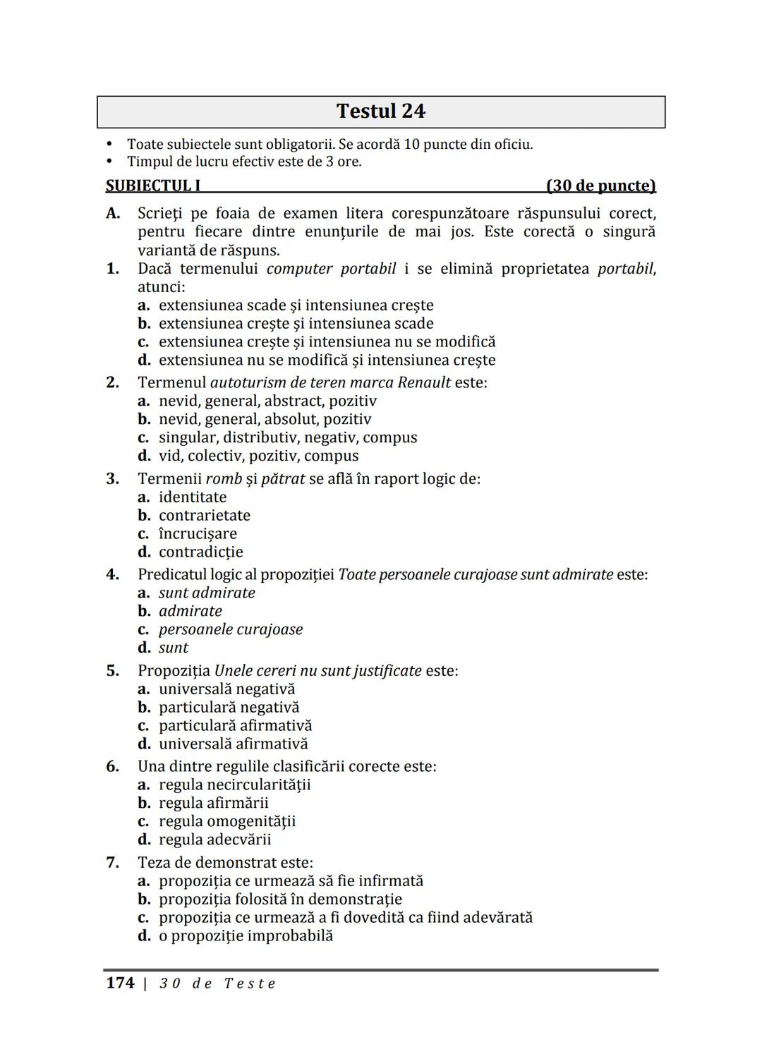 Florin IORGA
Marcel RUS
LOGICĂ, ARGUMENTARE
ȘI COMUNICARE
GHID COMPLET pentru Bacalaureat
➤ Sinteze teoretice
➤ 30 de teste
➤ Bareme şi rezo