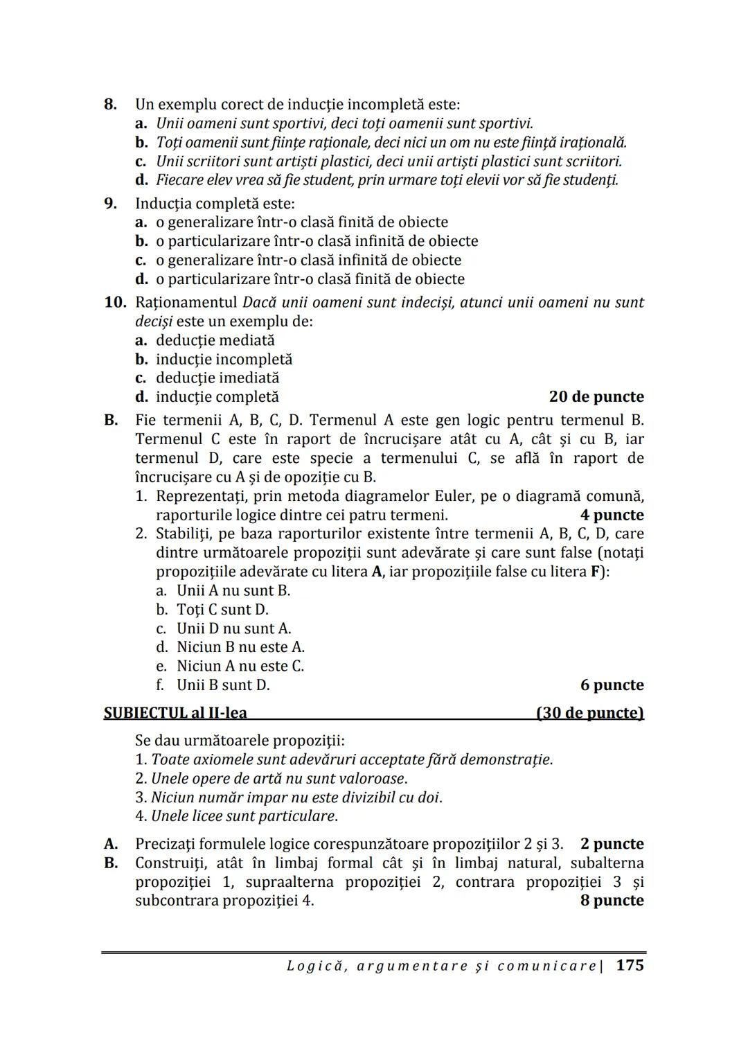 Florin IORGA
Marcel RUS
LOGICĂ, ARGUMENTARE
ȘI COMUNICARE
GHID COMPLET pentru Bacalaureat
➤ Sinteze teoretice
➤ 30 de teste
➤ Bareme şi rezo