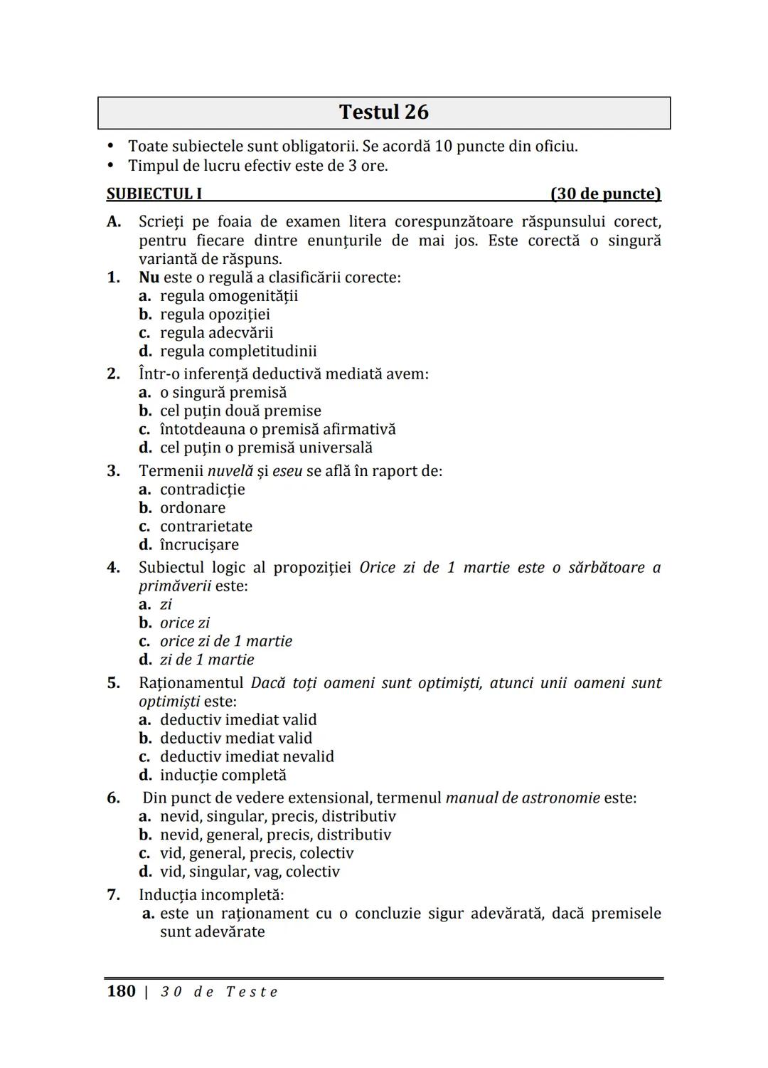 Florin IORGA
Marcel RUS
LOGICĂ, ARGUMENTARE
ȘI COMUNICARE
GHID COMPLET pentru Bacalaureat
➤ Sinteze teoretice
➤ 30 de teste
➤ Bareme şi rezo