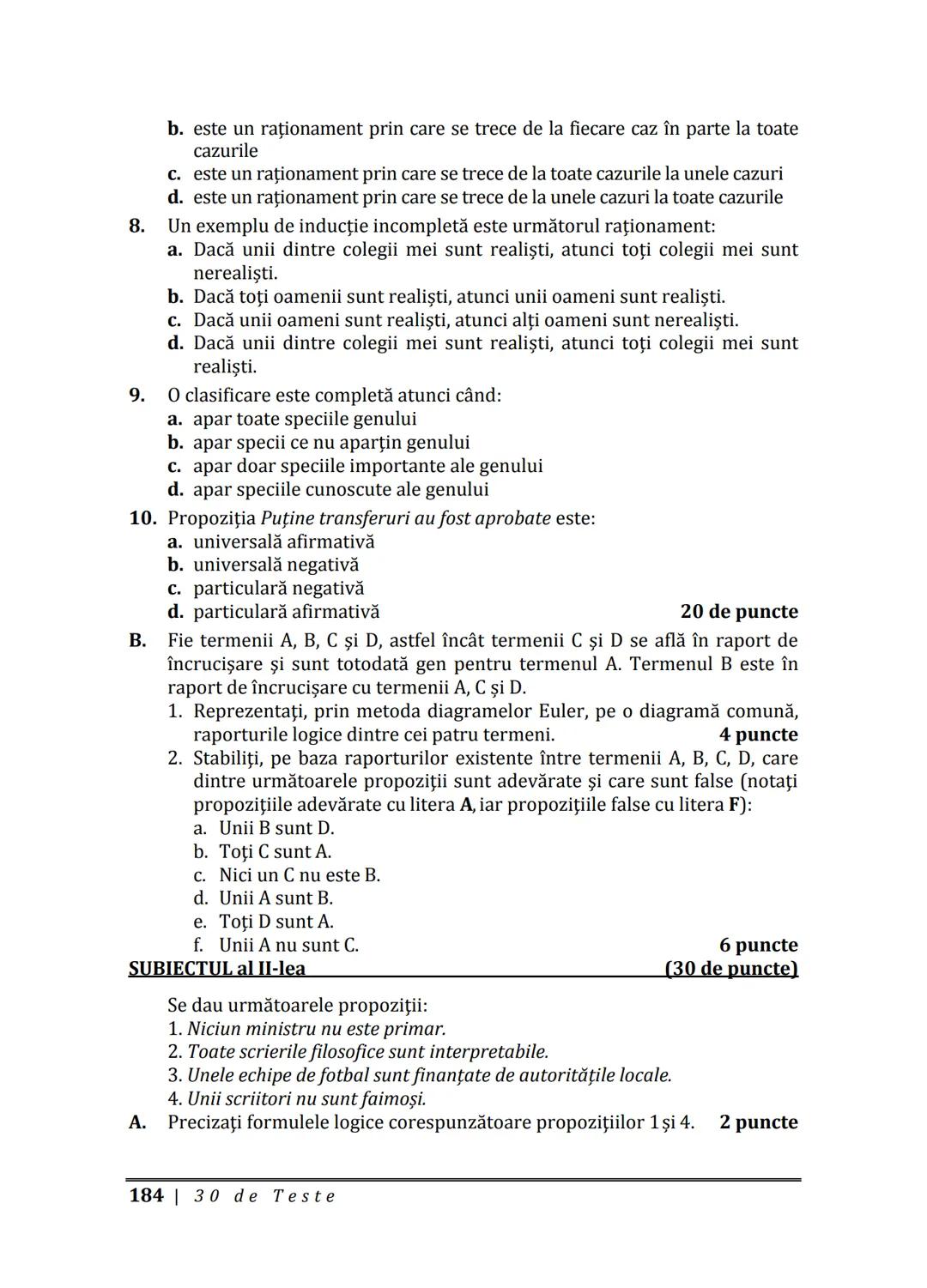 Florin IORGA
Marcel RUS
LOGICĂ, ARGUMENTARE
ȘI COMUNICARE
GHID COMPLET pentru Bacalaureat
➤ Sinteze teoretice
➤ 30 de teste
➤ Bareme şi rezo
