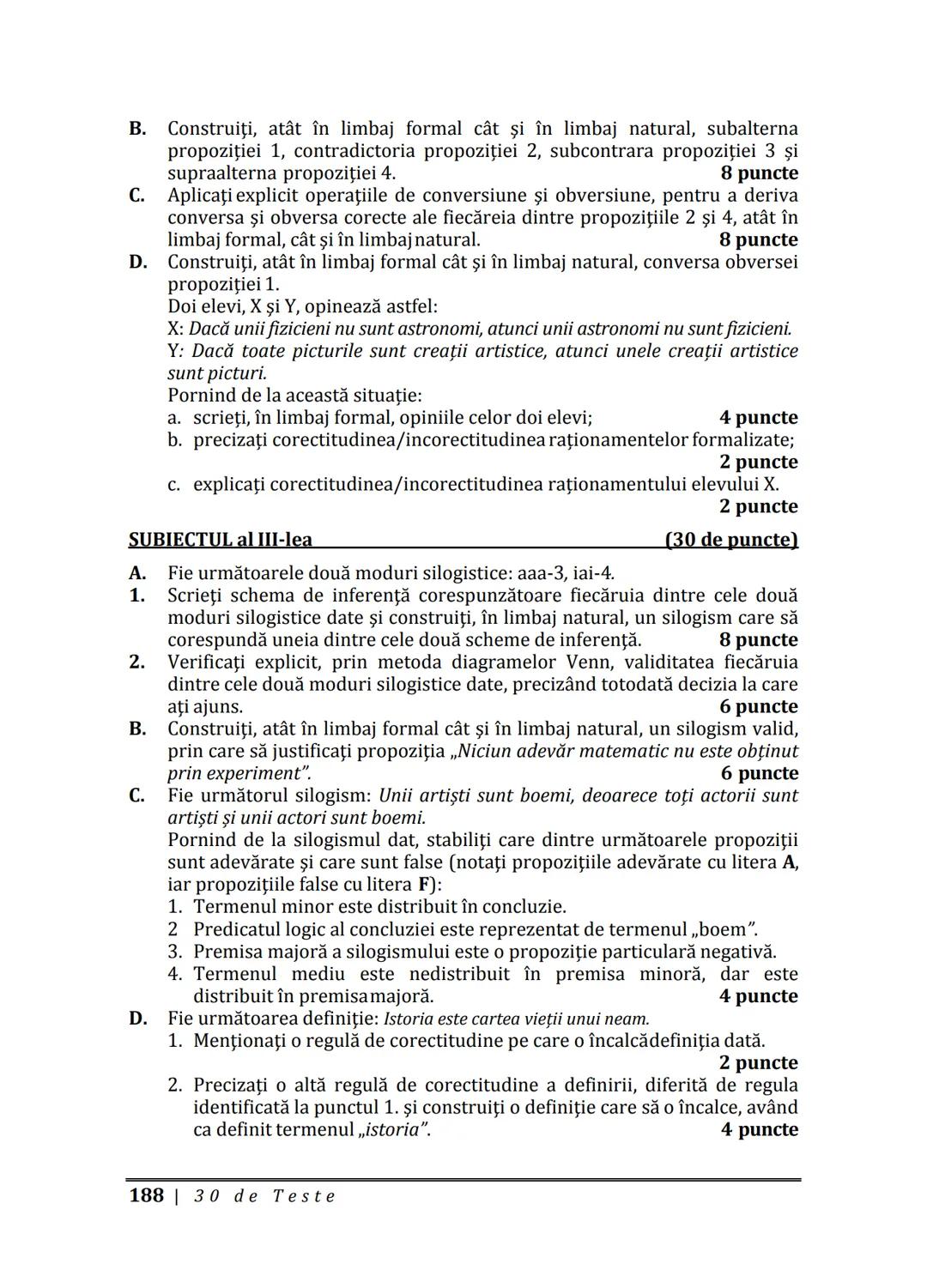 Florin IORGA
Marcel RUS
LOGICĂ, ARGUMENTARE
ȘI COMUNICARE
GHID COMPLET pentru Bacalaureat
➤ Sinteze teoretice
➤ 30 de teste
➤ Bareme şi rezo