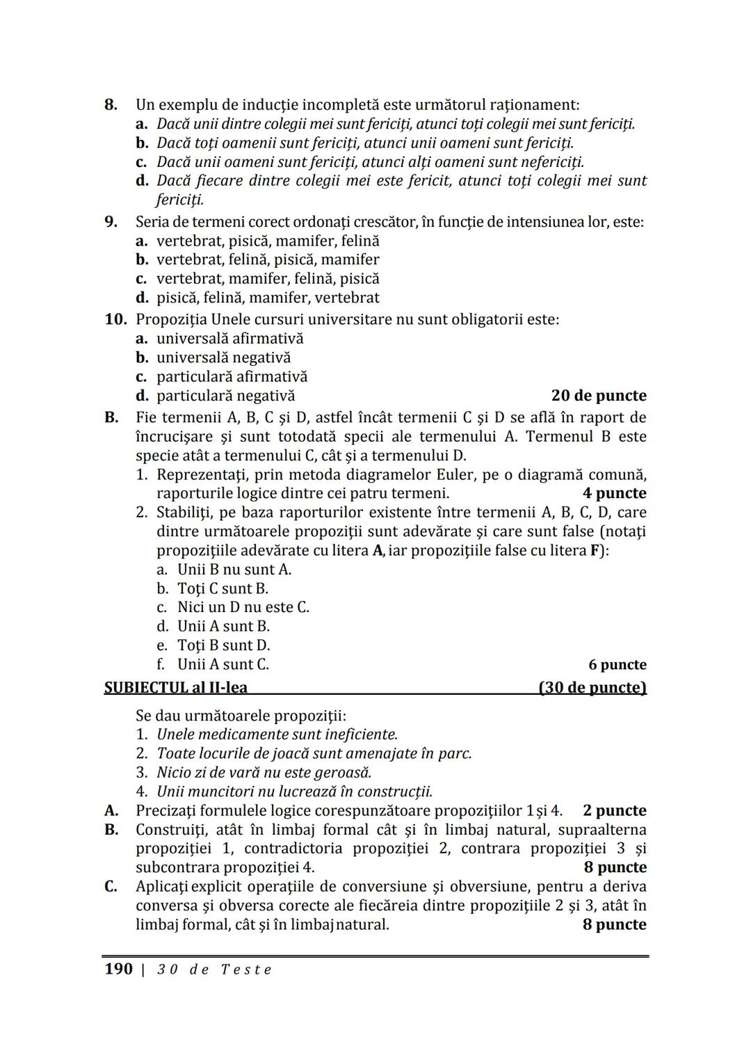 Florin IORGA
Marcel RUS
LOGICĂ, ARGUMENTARE
ȘI COMUNICARE
GHID COMPLET pentru Bacalaureat
➤ Sinteze teoretice
➤ 30 de teste
➤ Bareme şi rezo