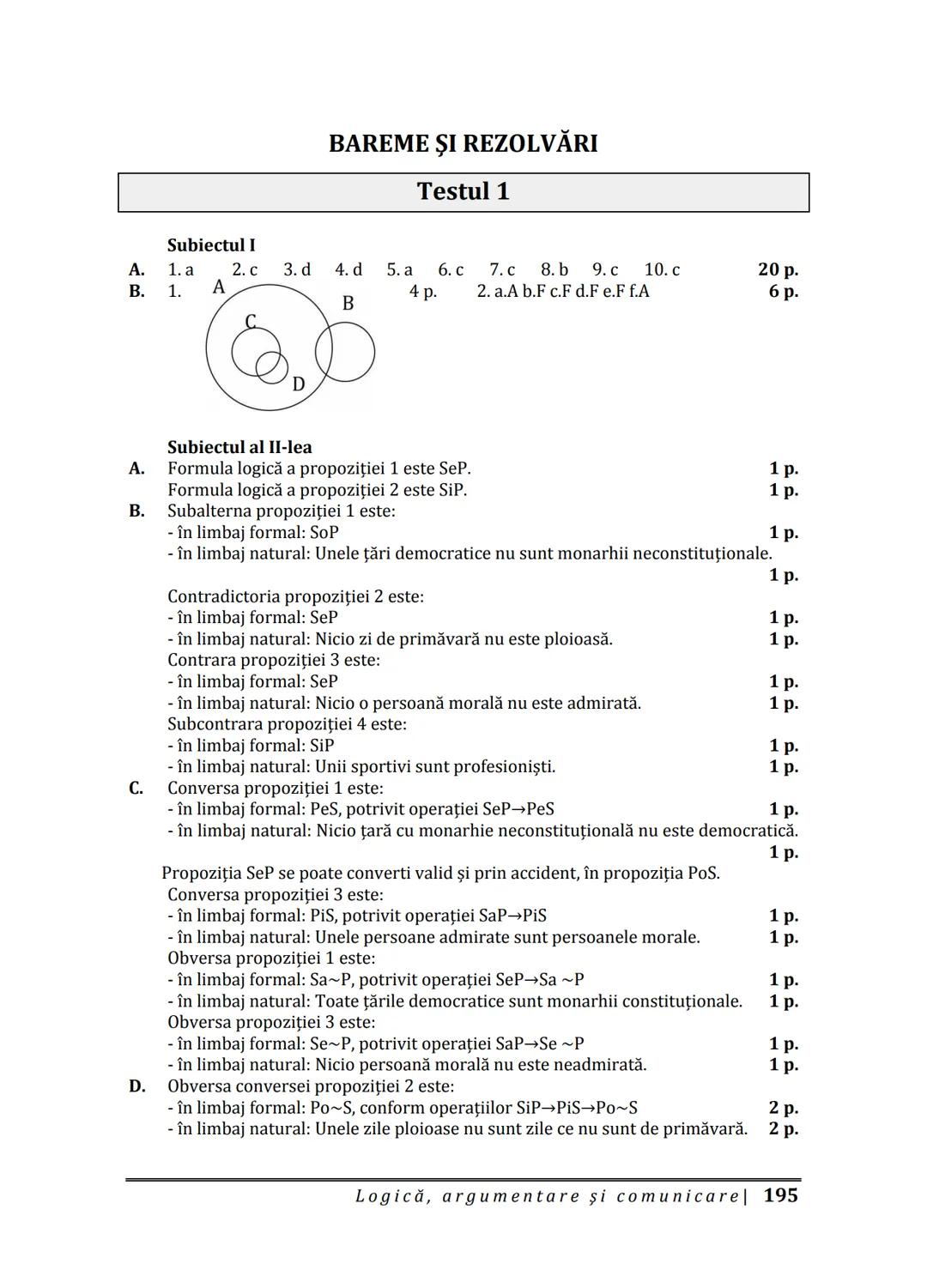 Florin IORGA
Marcel RUS
LOGICĂ, ARGUMENTARE
ȘI COMUNICARE
GHID COMPLET pentru Bacalaureat
➤ Sinteze teoretice
➤ 30 de teste
➤ Bareme şi rezo