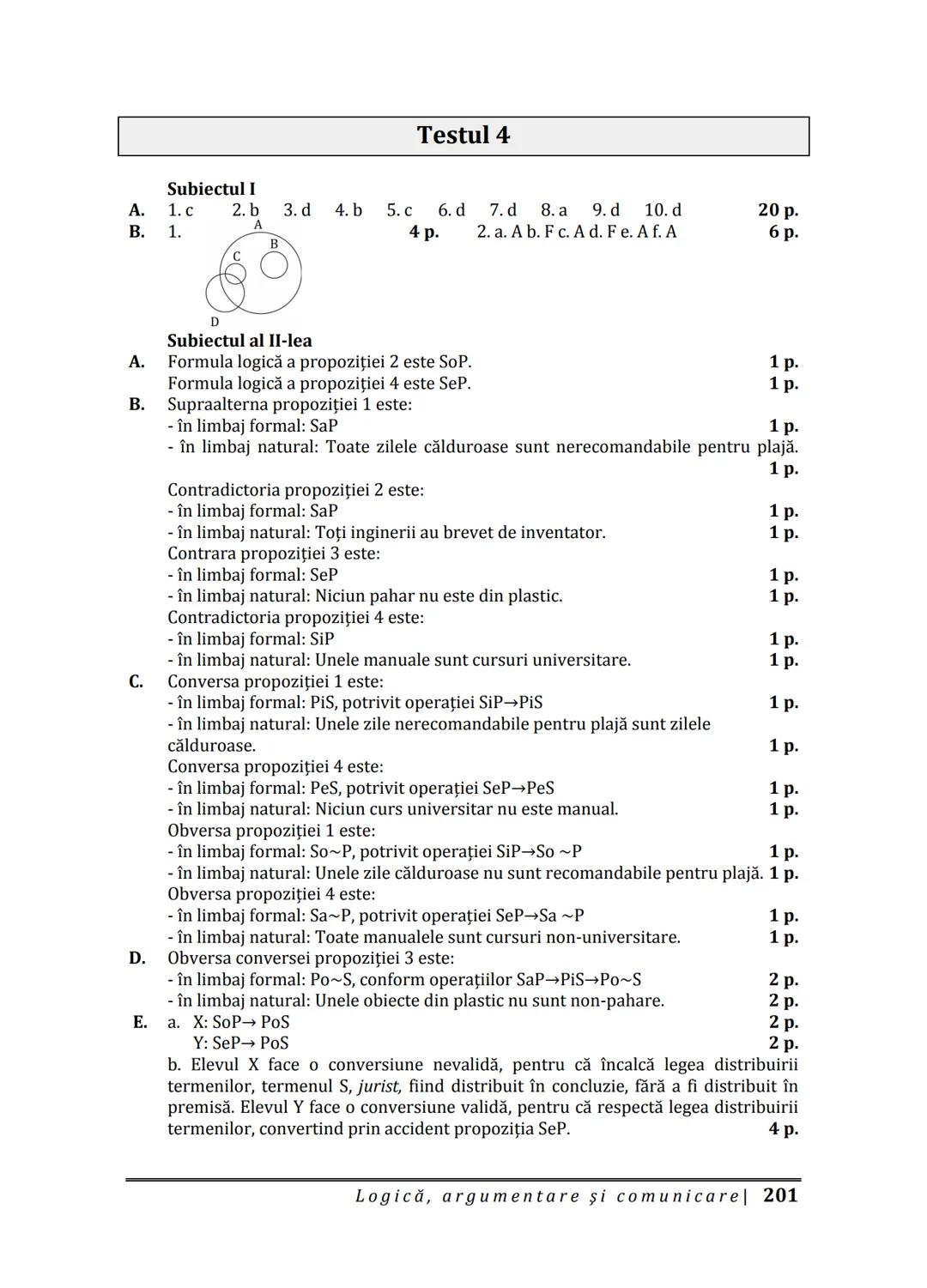 Florin IORGA
Marcel RUS
LOGICĂ, ARGUMENTARE
ȘI COMUNICARE
GHID COMPLET pentru Bacalaureat
➤ Sinteze teoretice
➤ 30 de teste
➤ Bareme şi rezo