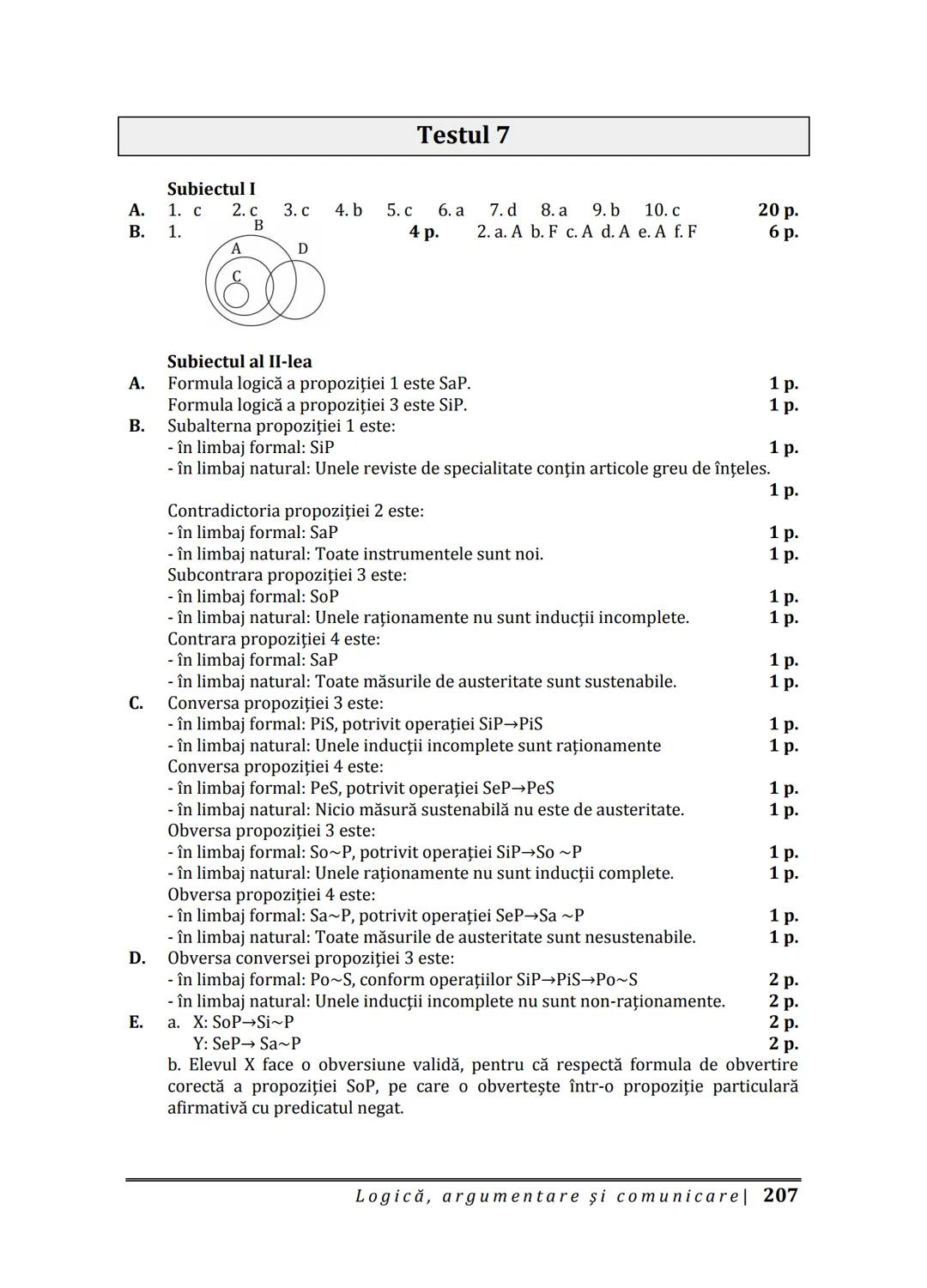 Florin IORGA
Marcel RUS
LOGICĂ, ARGUMENTARE
ȘI COMUNICARE
GHID COMPLET pentru Bacalaureat
➤ Sinteze teoretice
➤ 30 de teste
➤ Bareme şi rezo