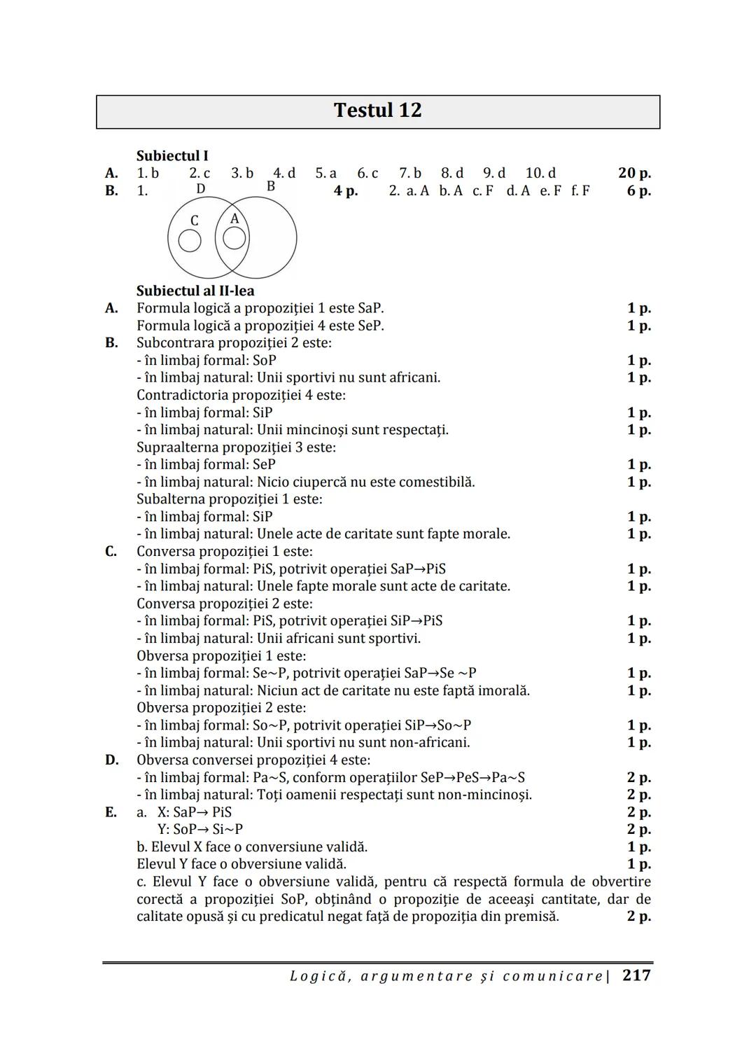 Florin IORGA
Marcel RUS
LOGICĂ, ARGUMENTARE
ȘI COMUNICARE
GHID COMPLET pentru Bacalaureat
➤ Sinteze teoretice
➤ 30 de teste
➤ Bareme şi rezo