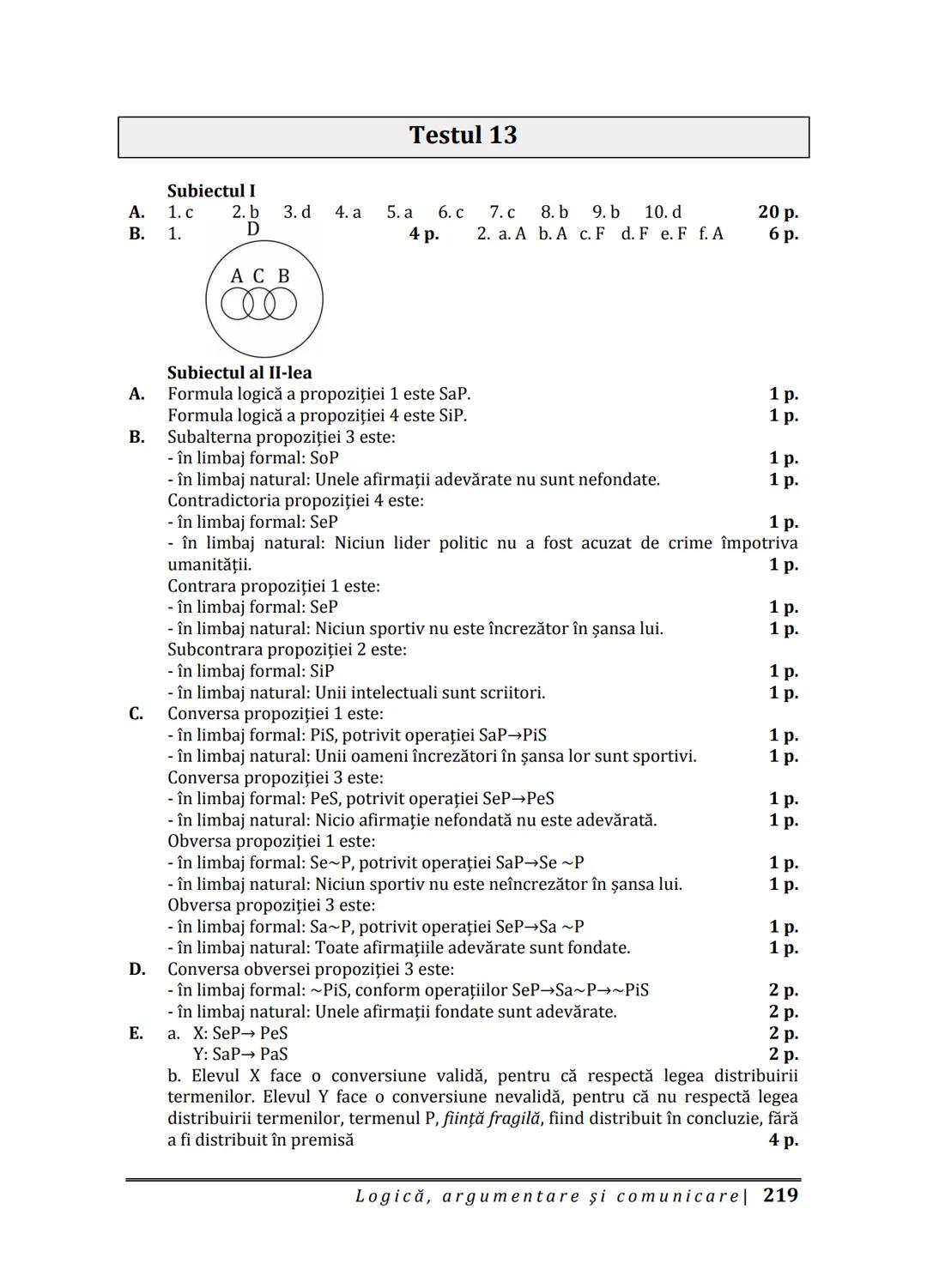 Florin IORGA
Marcel RUS
LOGICĂ, ARGUMENTARE
ȘI COMUNICARE
GHID COMPLET pentru Bacalaureat
➤ Sinteze teoretice
➤ 30 de teste
➤ Bareme şi rezo