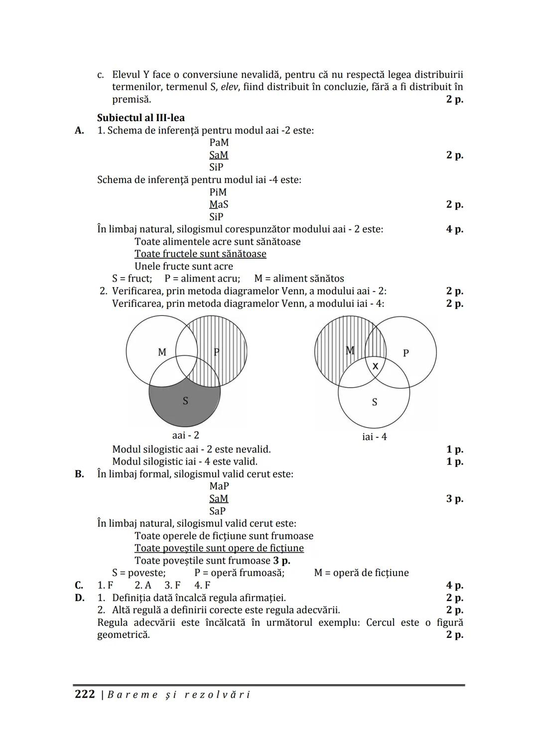 Florin IORGA
Marcel RUS
LOGICĂ, ARGUMENTARE
ȘI COMUNICARE
GHID COMPLET pentru Bacalaureat
➤ Sinteze teoretice
➤ 30 de teste
➤ Bareme şi rezo