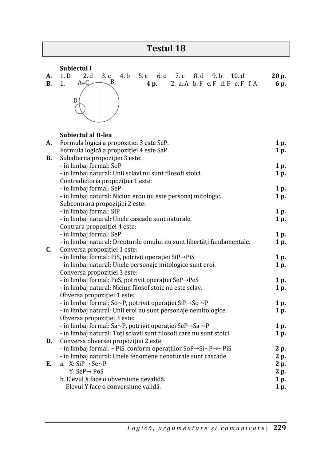 Florin IORGA
Marcel RUS
LOGICĂ, ARGUMENTARE
ȘI COMUNICARE
GHID COMPLET pentru Bacalaureat
➤ Sinteze teoretice
➤ 30 de teste
➤ Bareme şi rezo