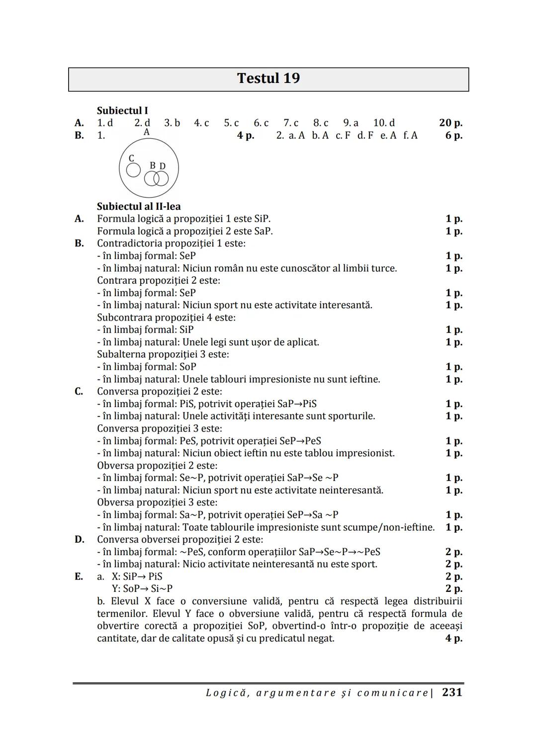 Florin IORGA
Marcel RUS
LOGICĂ, ARGUMENTARE
ȘI COMUNICARE
GHID COMPLET pentru Bacalaureat
➤ Sinteze teoretice
➤ 30 de teste
➤ Bareme şi rezo