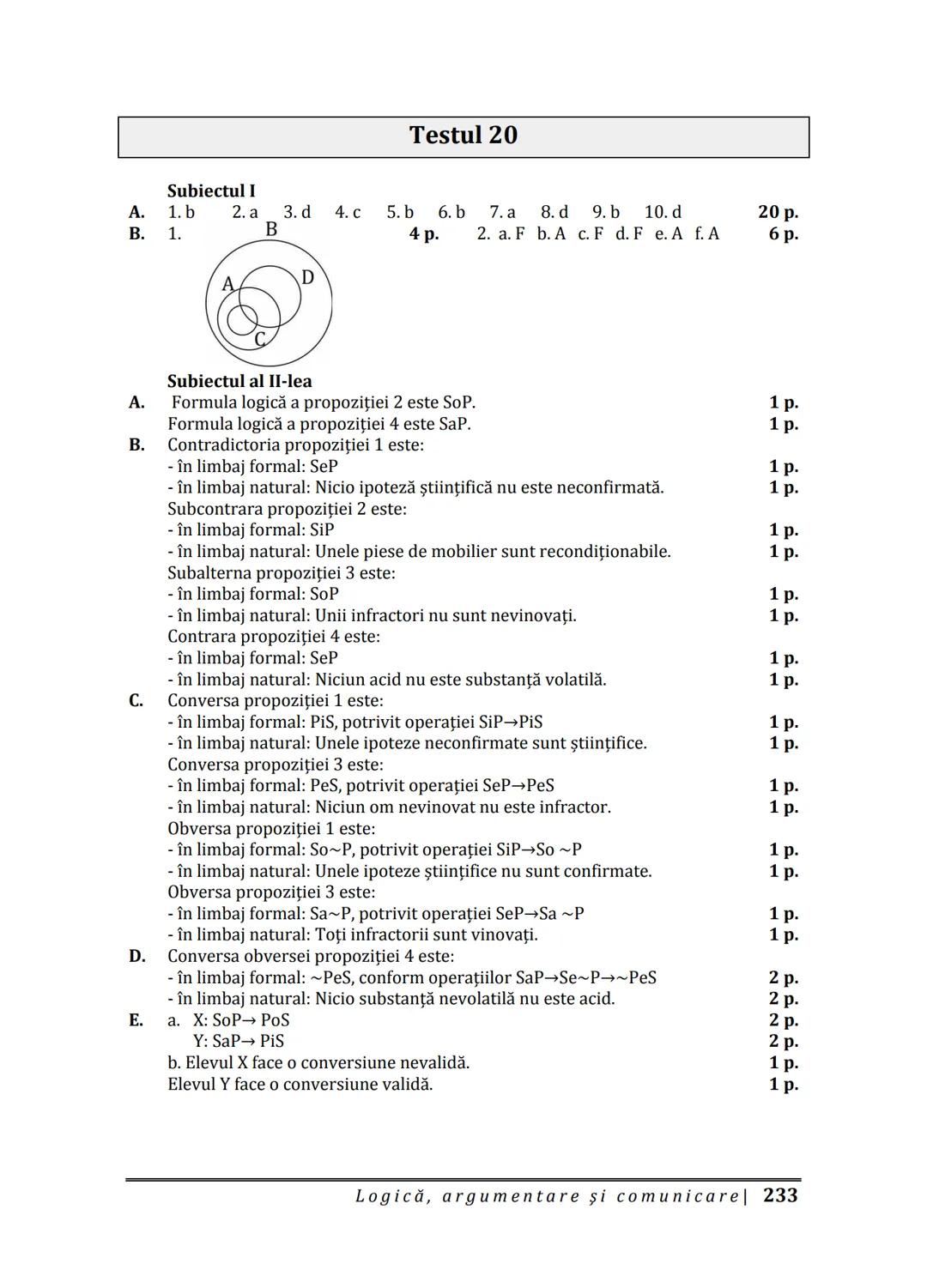 Florin IORGA
Marcel RUS
LOGICĂ, ARGUMENTARE
ȘI COMUNICARE
GHID COMPLET pentru Bacalaureat
➤ Sinteze teoretice
➤ 30 de teste
➤ Bareme şi rezo