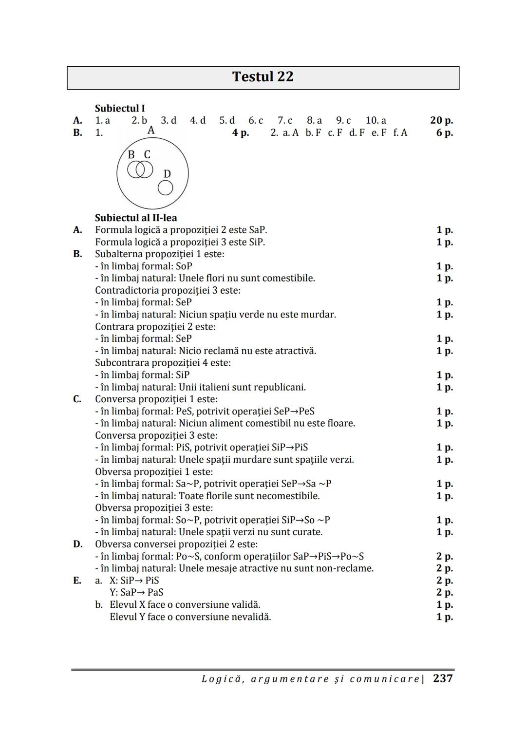 Florin IORGA
Marcel RUS
LOGICĂ, ARGUMENTARE
ȘI COMUNICARE
GHID COMPLET pentru Bacalaureat
➤ Sinteze teoretice
➤ 30 de teste
➤ Bareme şi rezo