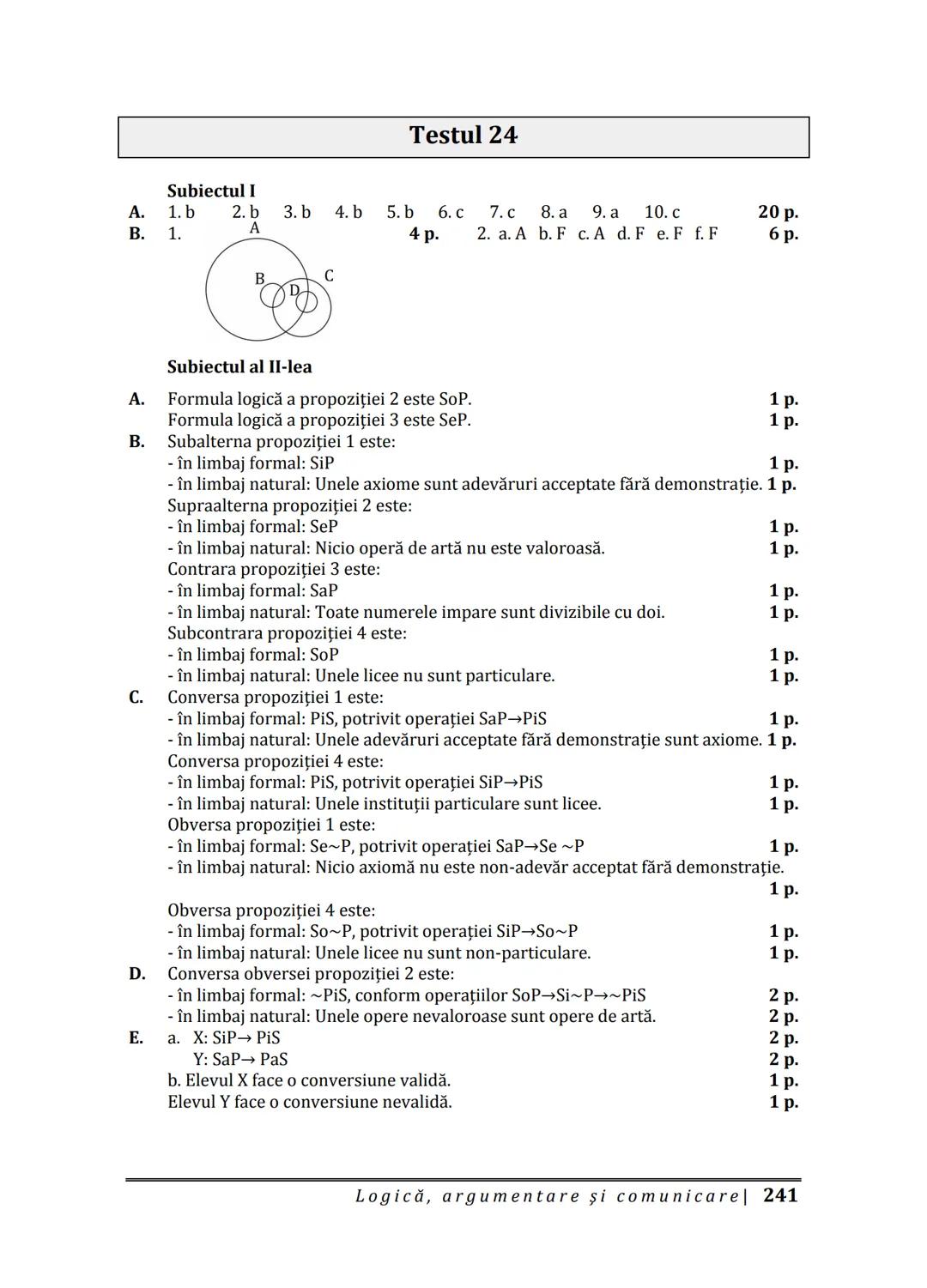 Florin IORGA
Marcel RUS
LOGICĂ, ARGUMENTARE
ȘI COMUNICARE
GHID COMPLET pentru Bacalaureat
➤ Sinteze teoretice
➤ 30 de teste
➤ Bareme şi rezo