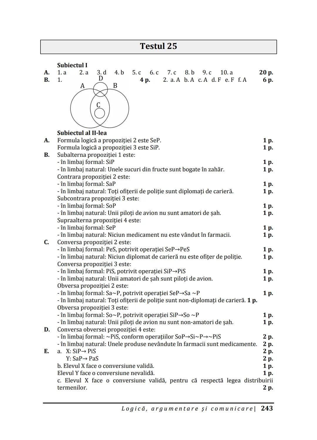 Florin IORGA
Marcel RUS
LOGICĂ, ARGUMENTARE
ȘI COMUNICARE
GHID COMPLET pentru Bacalaureat
➤ Sinteze teoretice
➤ 30 de teste
➤ Bareme şi rezo