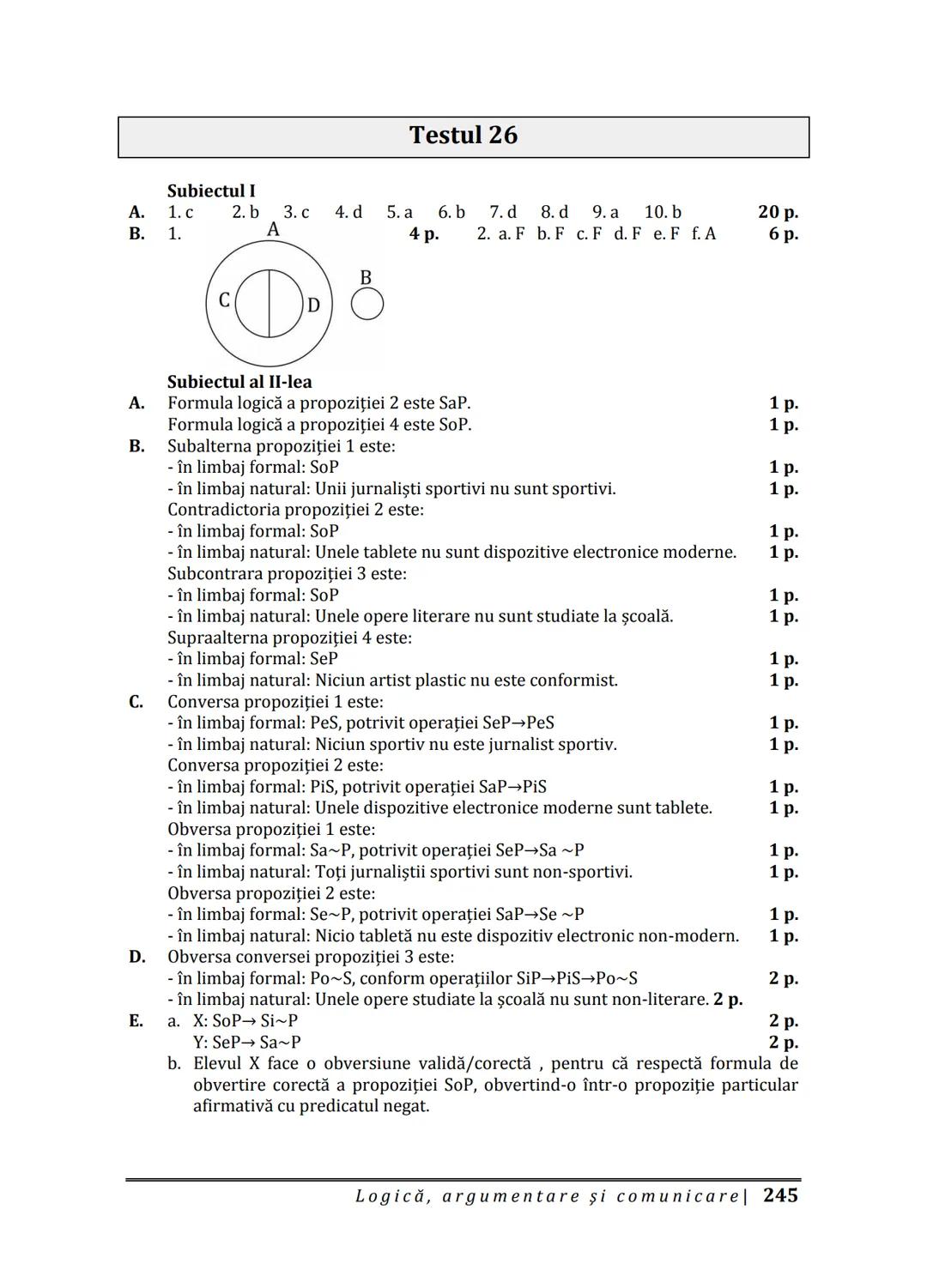 Florin IORGA
Marcel RUS
LOGICĂ, ARGUMENTARE
ȘI COMUNICARE
GHID COMPLET pentru Bacalaureat
➤ Sinteze teoretice
➤ 30 de teste
➤ Bareme şi rezo